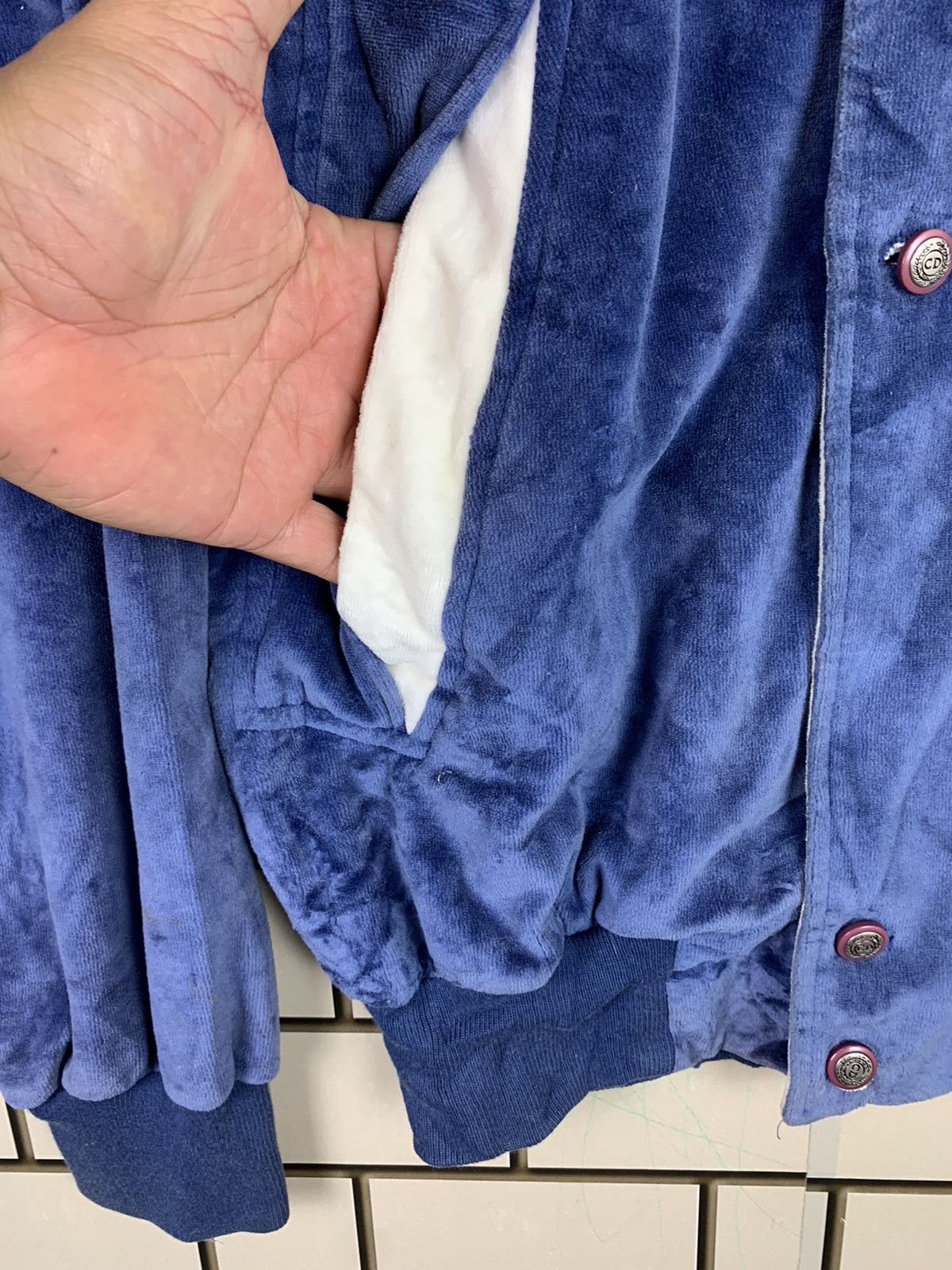 Christian Dior Monsieur Vintage Christian Dior Blue Velvet Jacket Size US L / EU 52-54 / 3 - 13 Thumbnail