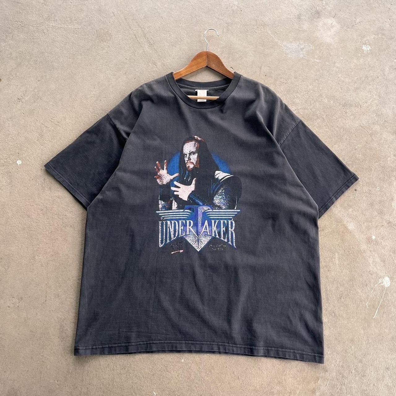 image of Vintage 90's Wf Undertaker T-Shirt in Black, Men's (Size 2XL)