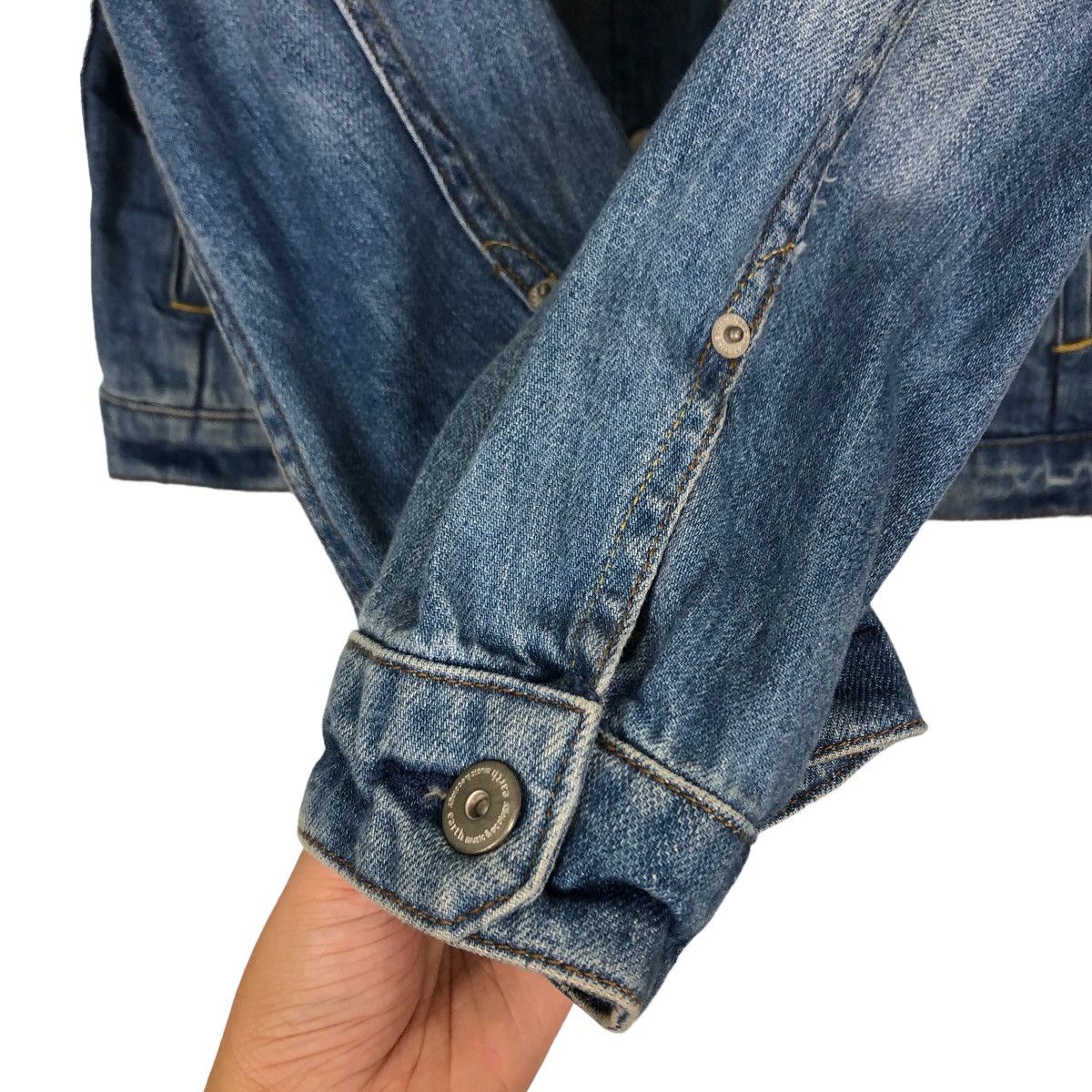 Japanese Brand EARTH MUSIC & ECOLOGY DENIM TRUCKER JACKET ISSEY MIYAKE Size M / US 6-8 / IT 42-44 - 11 Thumbnail