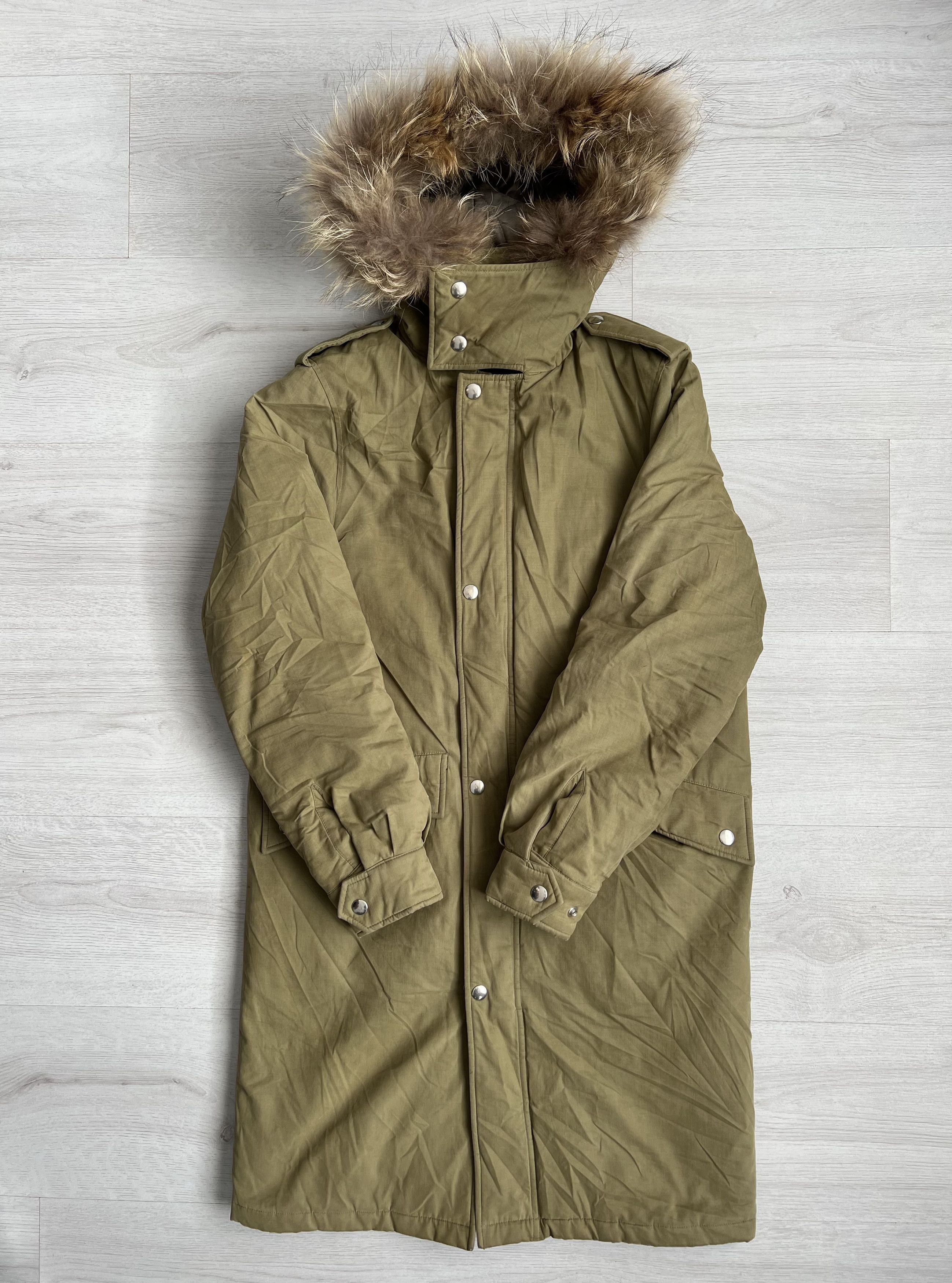 A.P.C. Women's Cotton Blend Green Hooded Parka