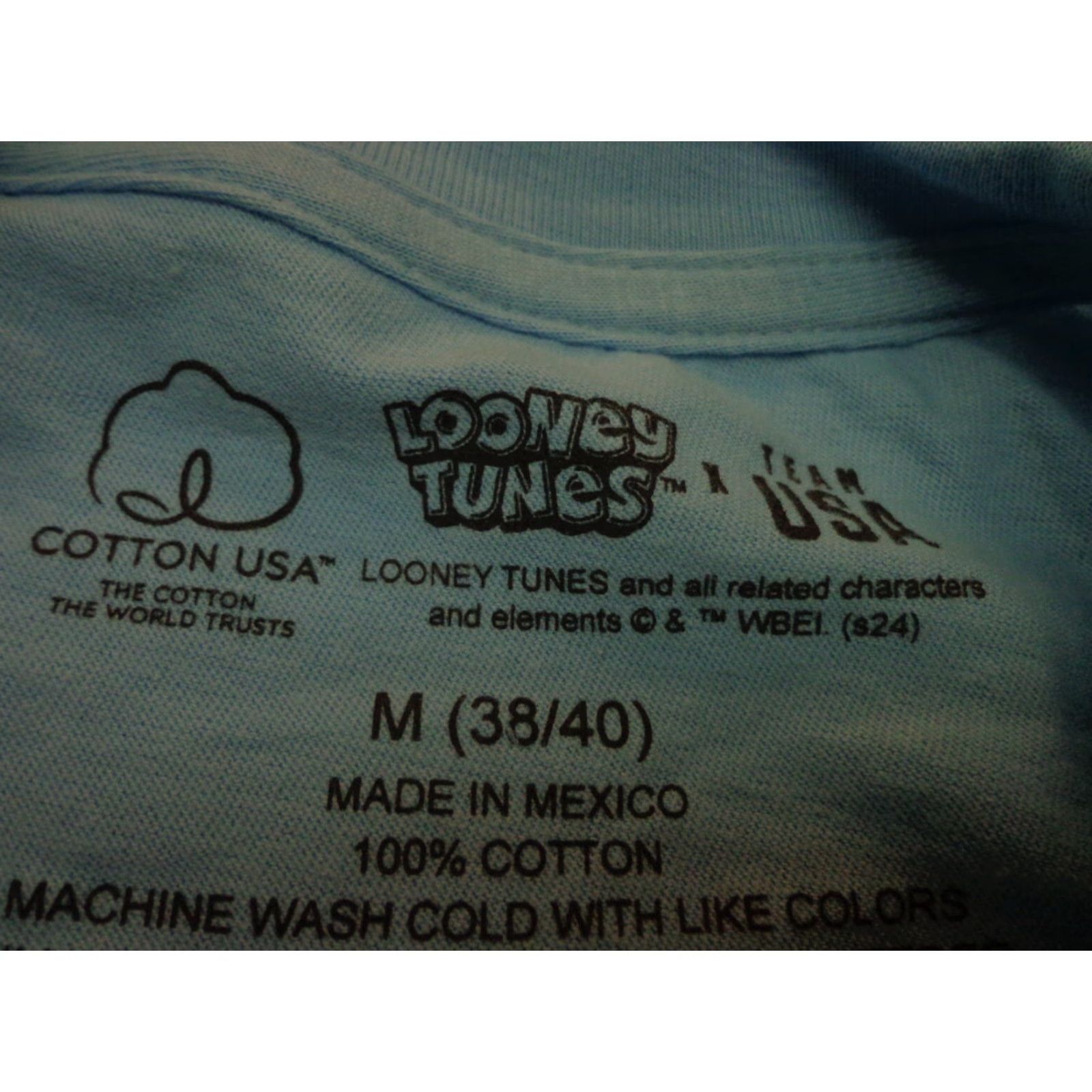 Vintage Looney Tunes Team USA Soccer Taz Graphic Tee Light Blue Size Medium NEW Size US M / EU 48-50 / 2 - 3 Thumbnail
