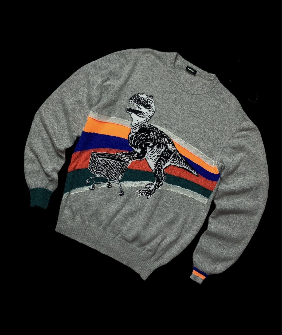 image of Diesel Sweater Dinosaur Wool Size Xl, Men's