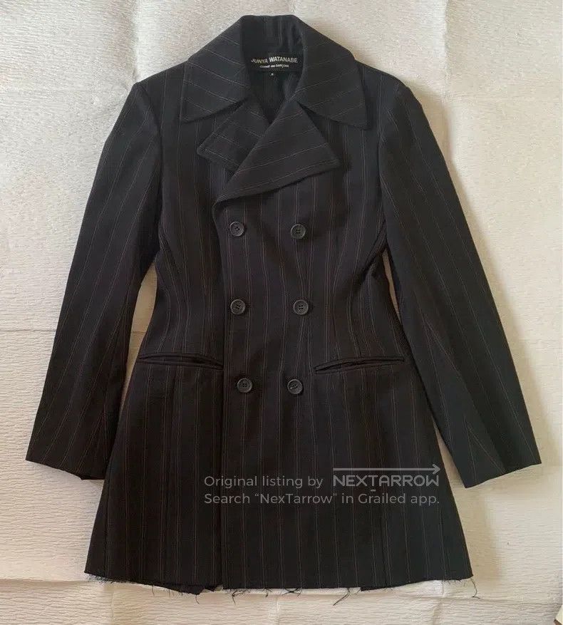 Junya Watanabe Junya Watanabe Striped Long Coat Size S / US 4 / IT 40 - 1 Thumbnail