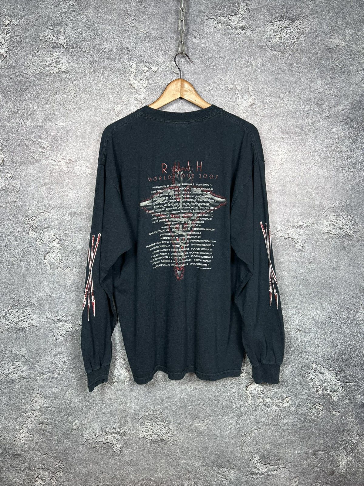 Band Tees Vintage 2007 Rush Snakes Arrows World Tour Long Sleeve Size US XL / EU 56 / 4 - 2 Thumbnail
