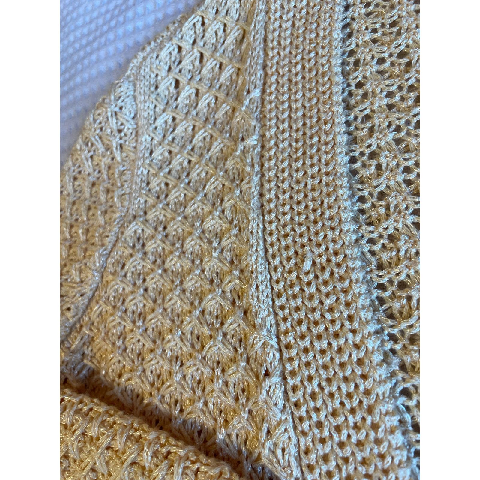 Chicos Chico’s Yellow Loose Knit Open Front Cardigan 0 (XS/Small) Size S / US 4 / IT 40 - 6 Thumbnail