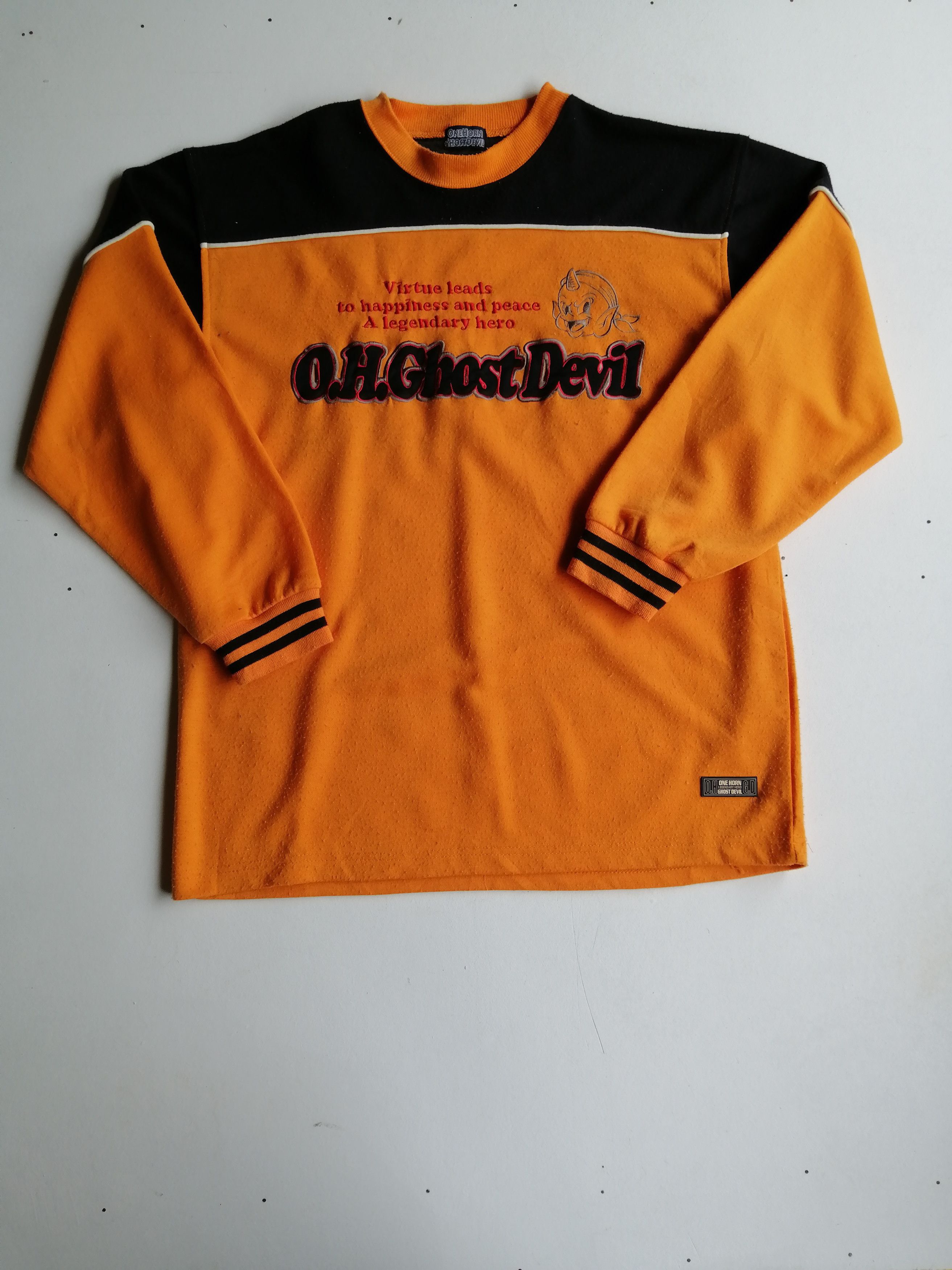Designer × Japanese Brand Vintage One Horn Ghost Devil Long Sleeve T-Shirt Size US M / EU 48-50 / 2 - 1 Thumbnail