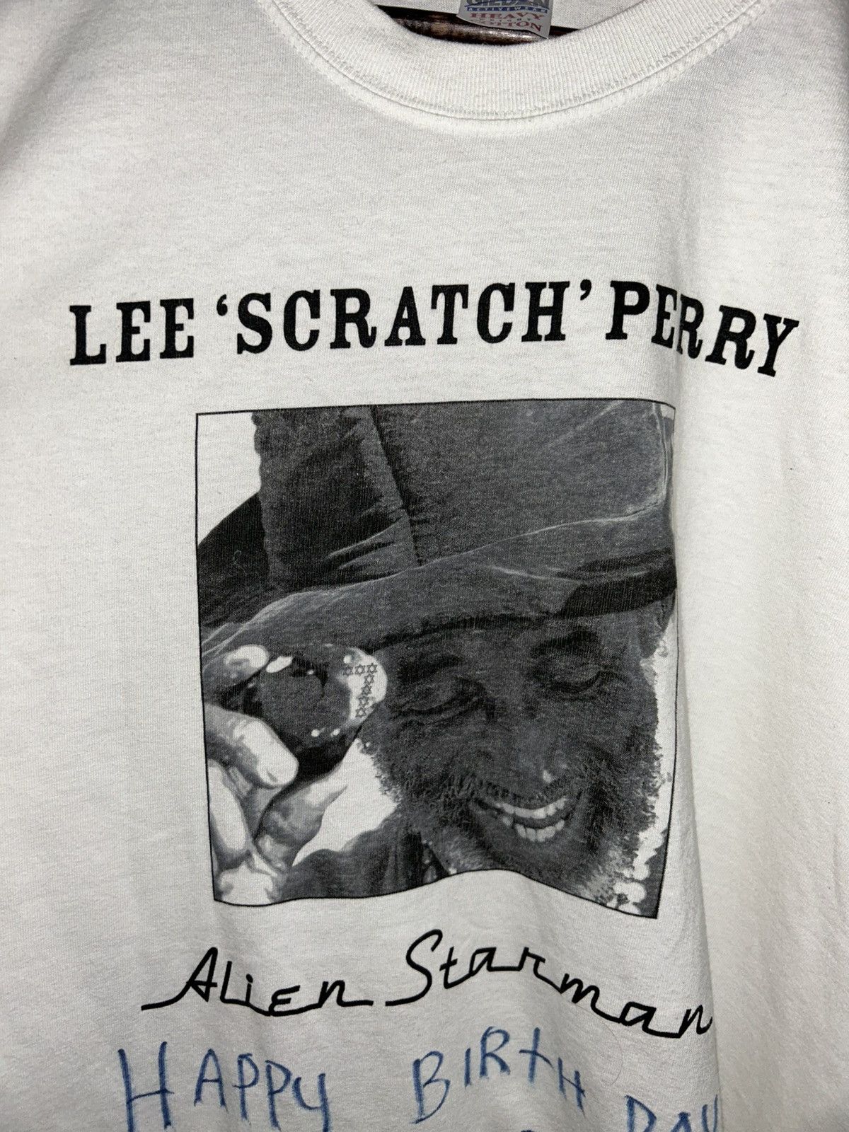 Band Tees × Bob Marley × Vintage Lee “Scratch” Perry Vintage Tour T-Shirt 2005 — Signed Size US L / EU 52-54 / 3 - 4 Thumbnail