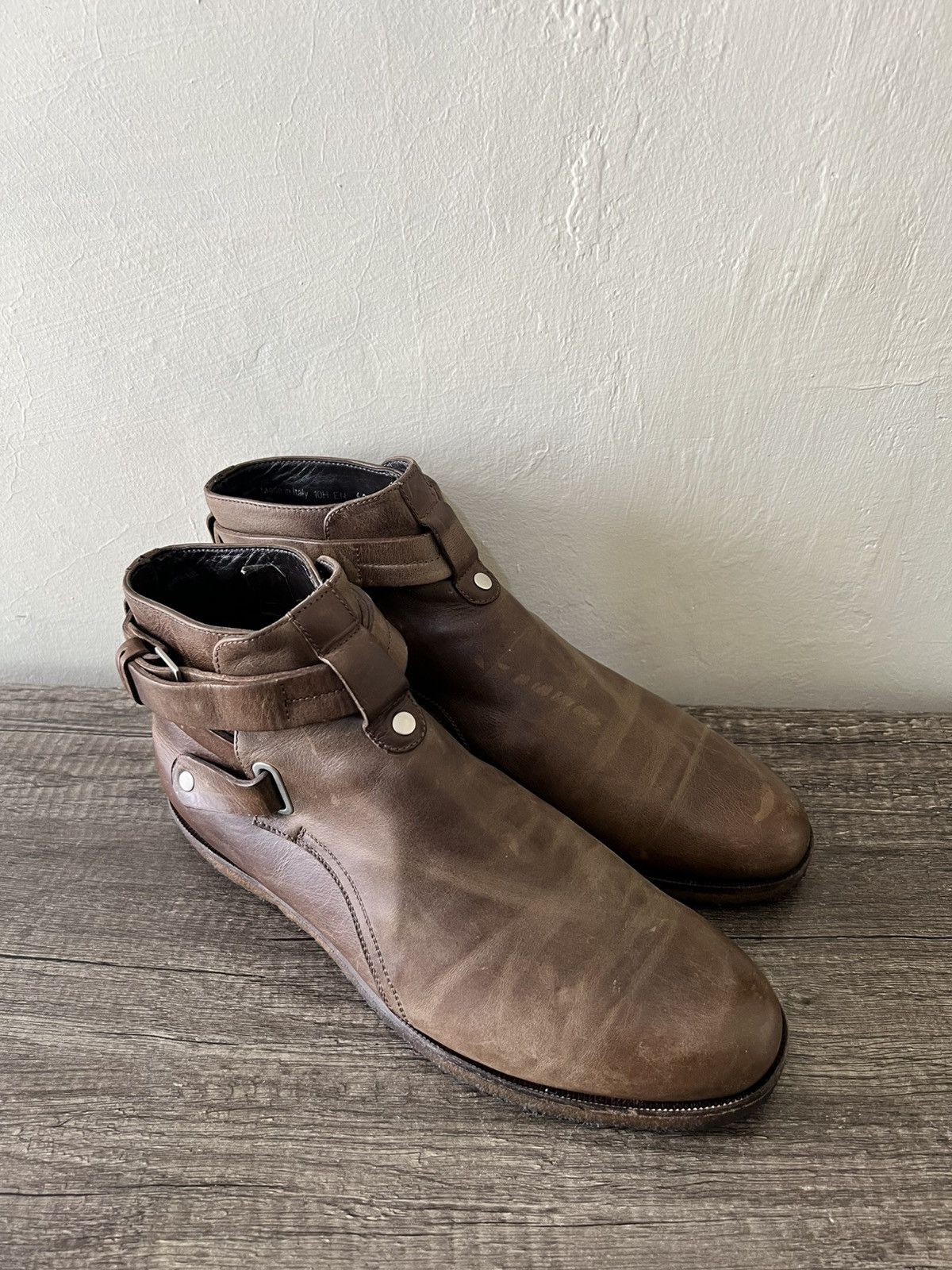 Dior DIOR HOMME BY KVA 2010 BUCKLE CREPE SOLE BOOTS HEDI SLIMANE Size US 9.5 / EU 42-43 - 5 Thumbnail