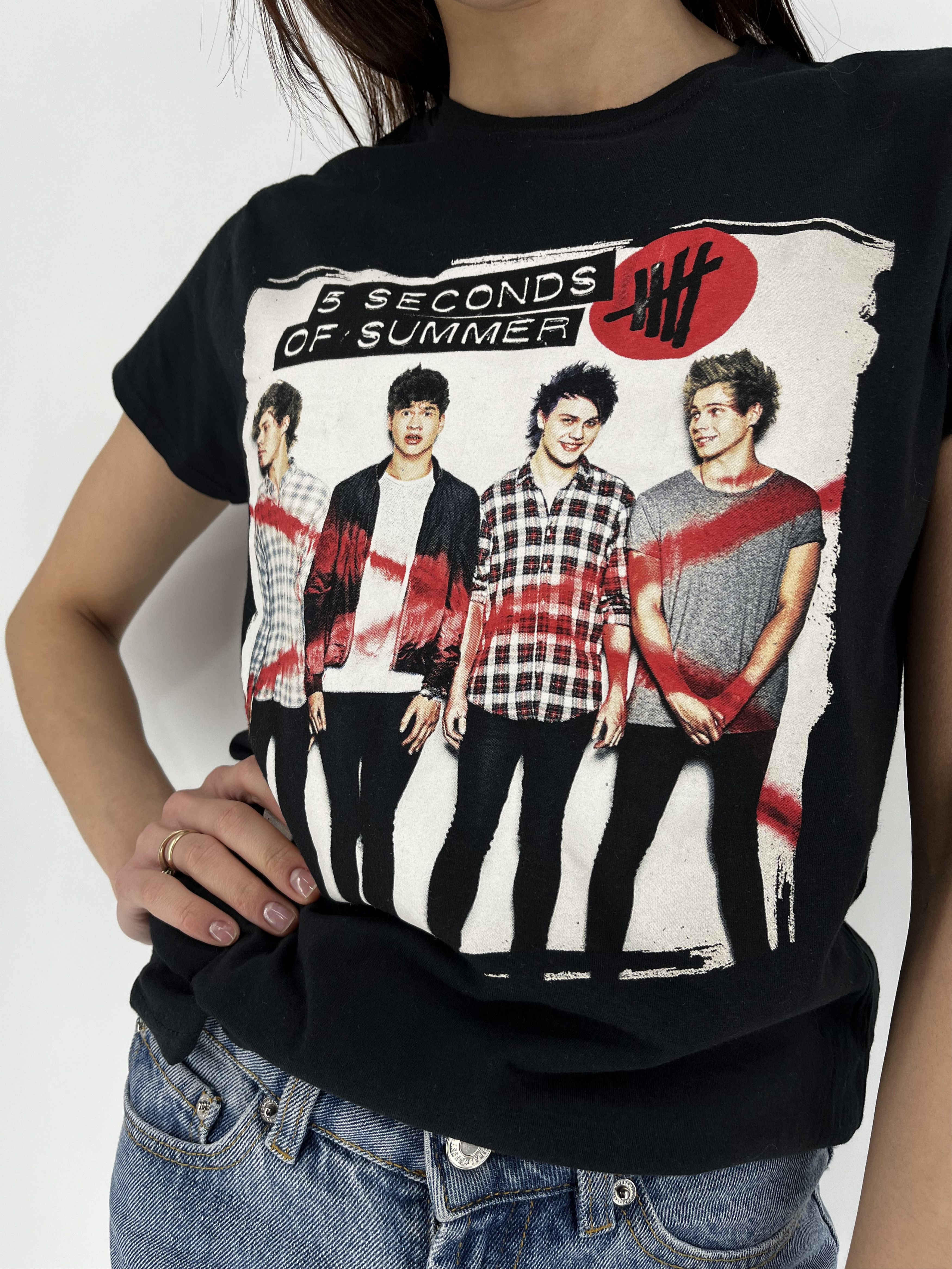 Band Tees 5 Seconds of Summer Rock Out With Your Socks Out Tour 2015 Size L / US 10 / IT 46 - 5 Thumbnail