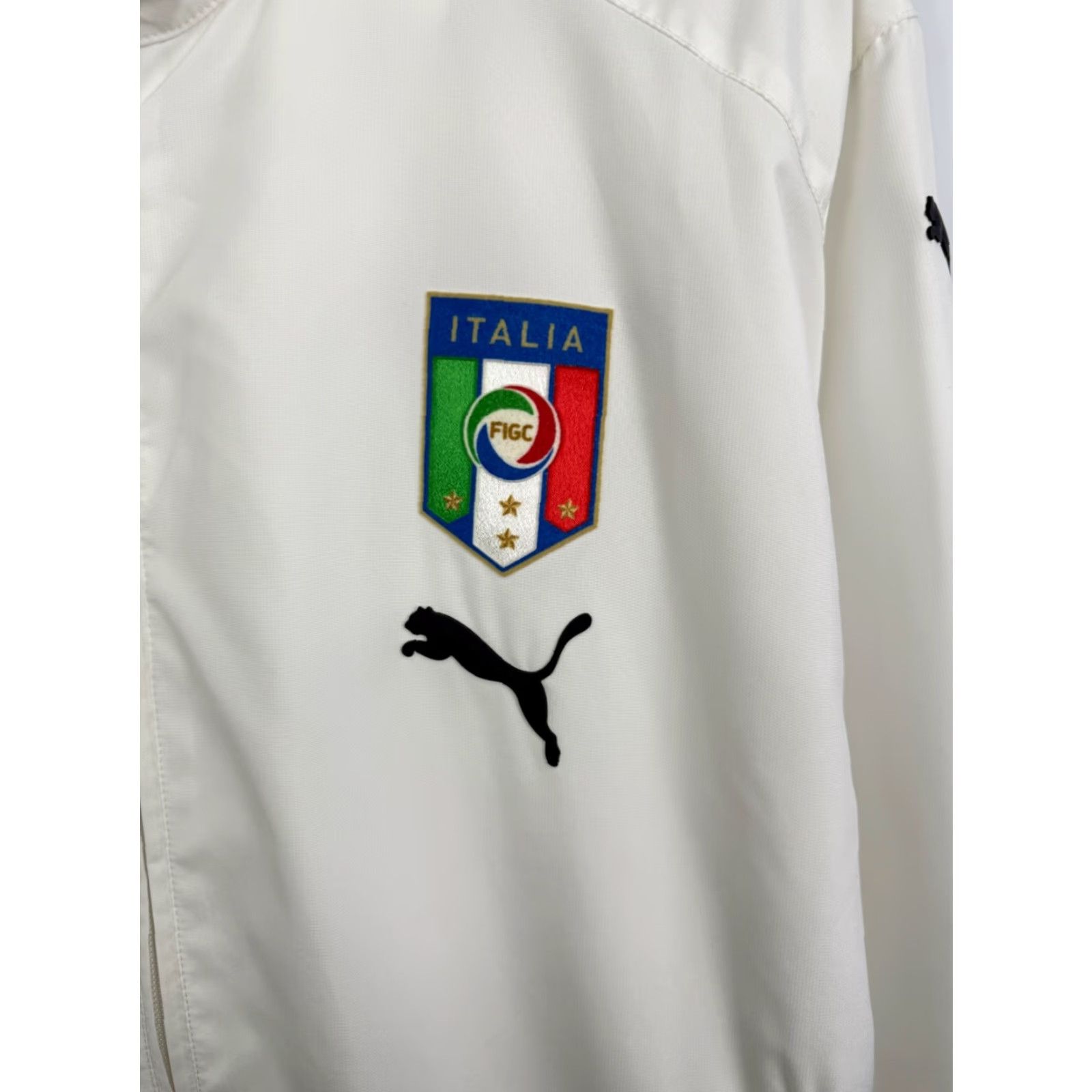 Puma VINTAGE Puma Italy Soccer Jersey Zip Jacket Retro Rare XL White Mens Jacket Size US XL / EU 56 / 4 - 5 Thumbnail