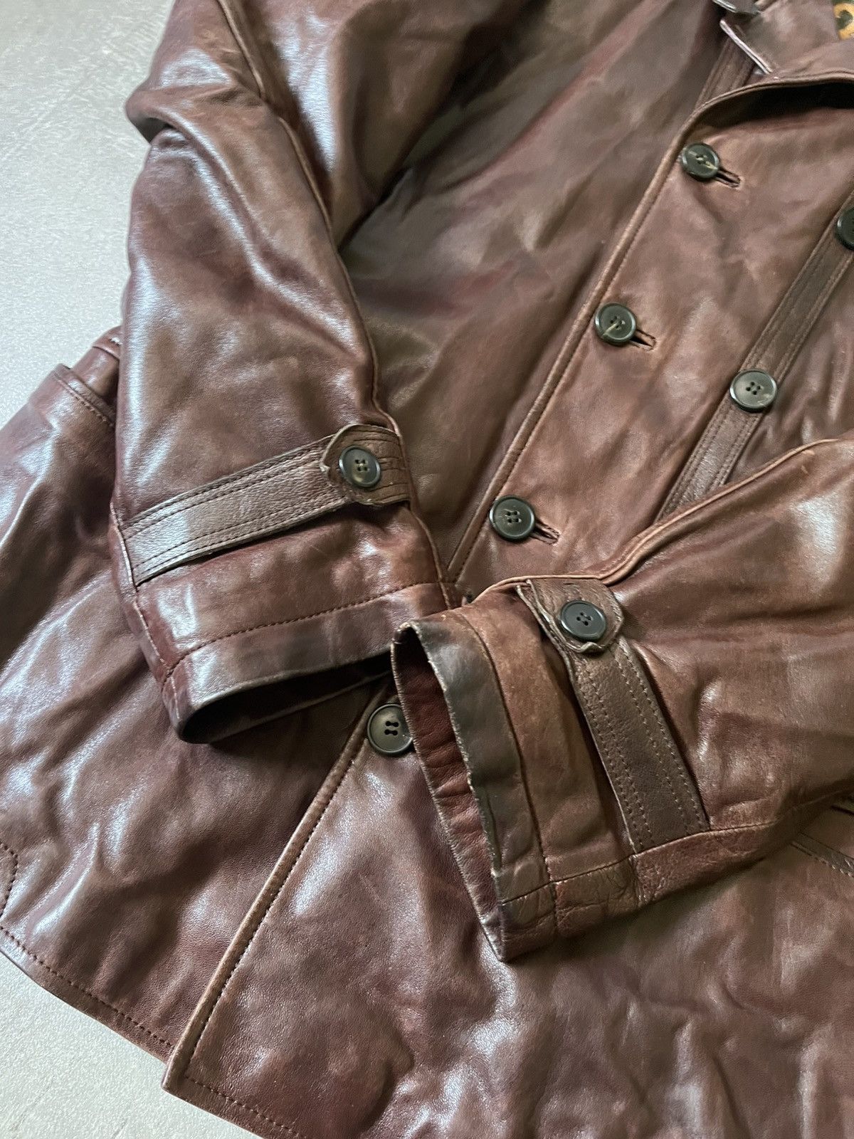 Dries Van Noten Dries Van Noten Vintage red leather coat Size US L / EU 52-54 / 3 - 9 Thumbnail