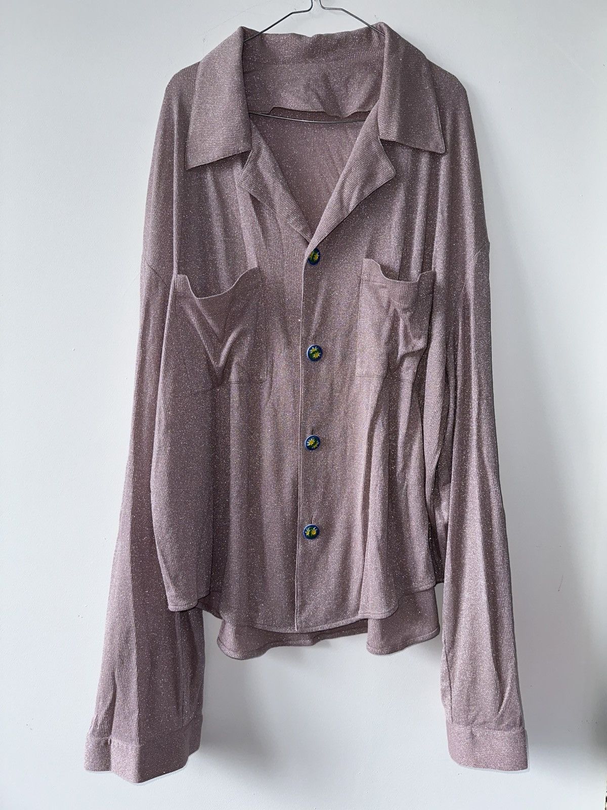 Other Lurex shirt glass buttons with flowers Size US XL / EU 56 / 4 - 1 Thumbnail
