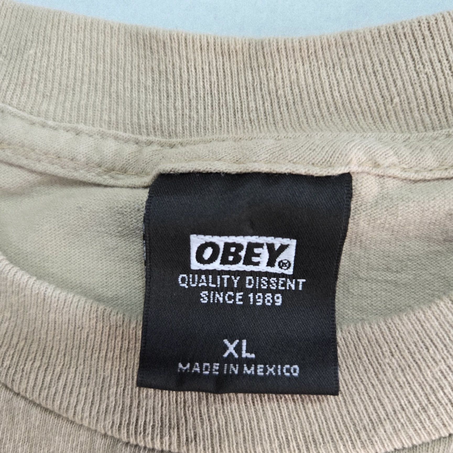 Obey OBEY Shirt Mens T-Shirt Brown Medium Short Sleeve Graphic Print Cotton Size US M / EU 48-50 / 2 - 5 Thumbnail