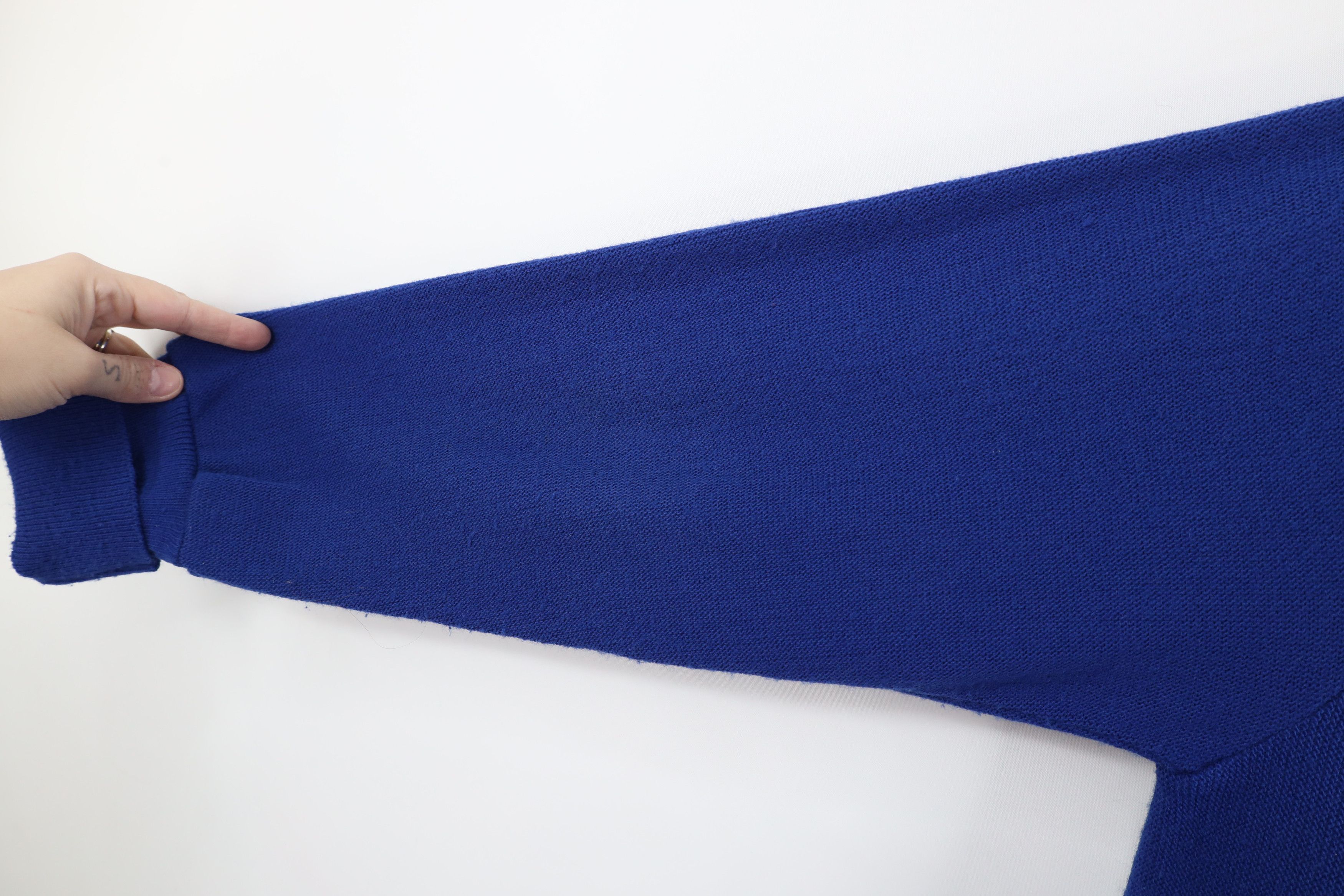 Vintage Vintage 70s Streetwear Knit Button Cardigan Sweater Blue USA Size US L / EU 52-54 / 3 - 7 Thumbnail