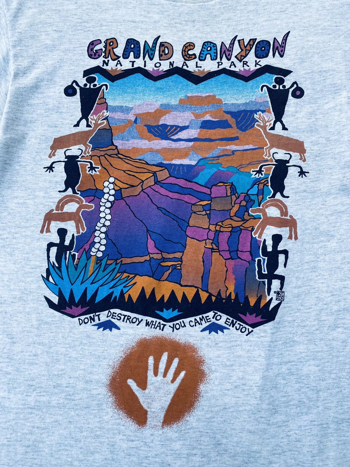 Vintage Vintage 90s Thrashed Grand Canyon Art Tees Size US M / EU 48-50 / 2 - 3 Thumbnail