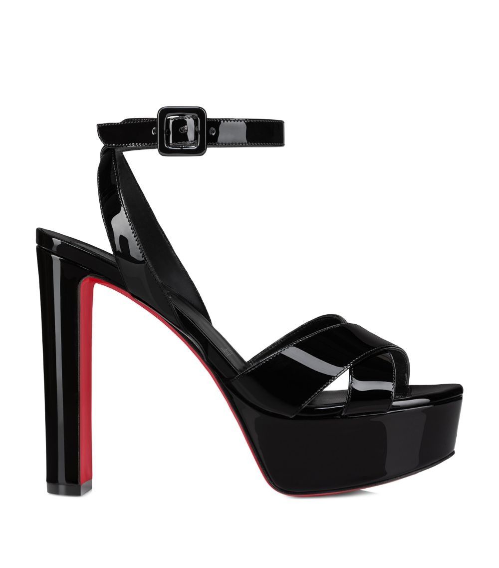 Christian Louboutin oc11z0225 Supra Mariza 130mm Heeled Sandals in Black Size US 8 / IT 38 - 2 Thumbnail