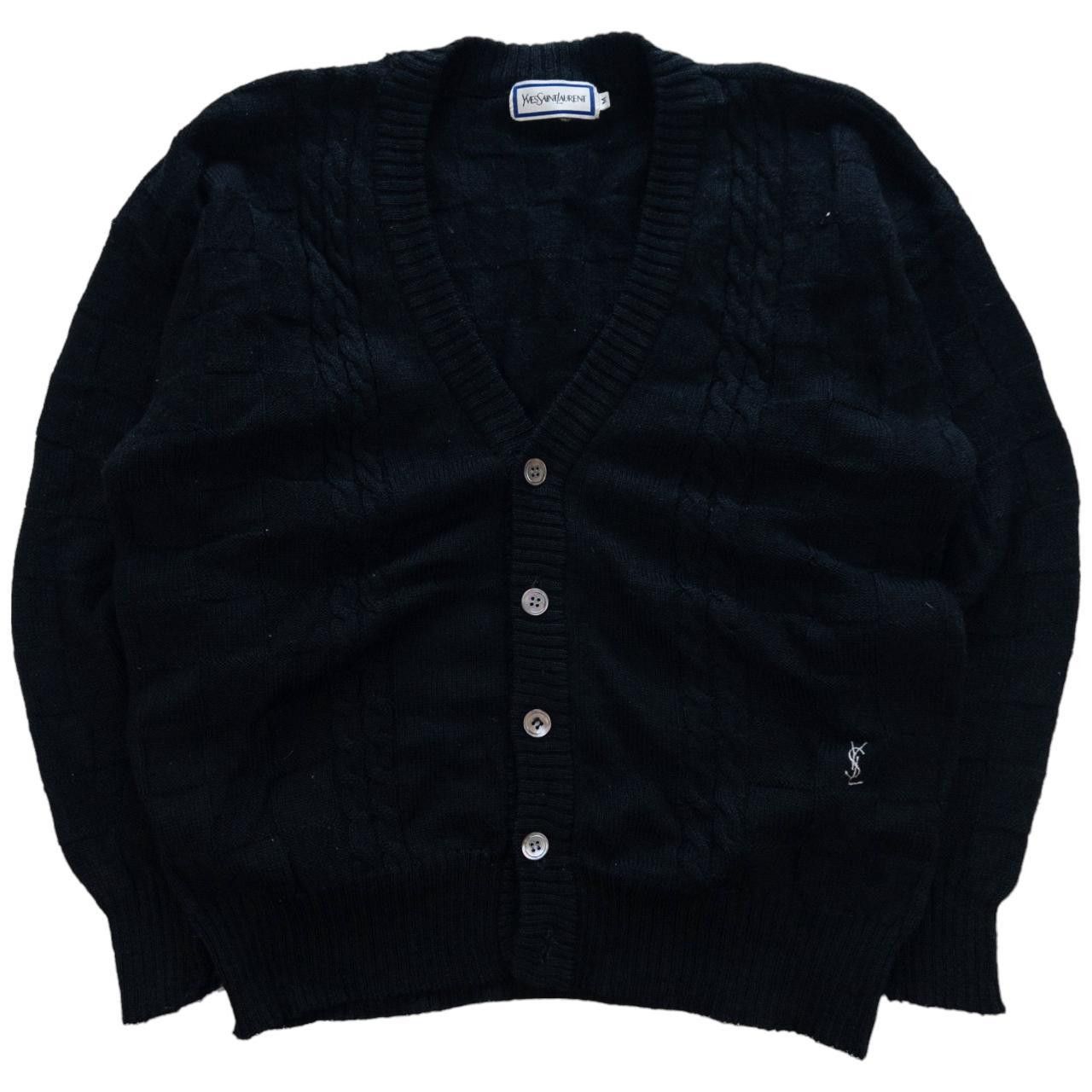 Vintage Yves Saint Laurent 100% Wool Cardigan Size M