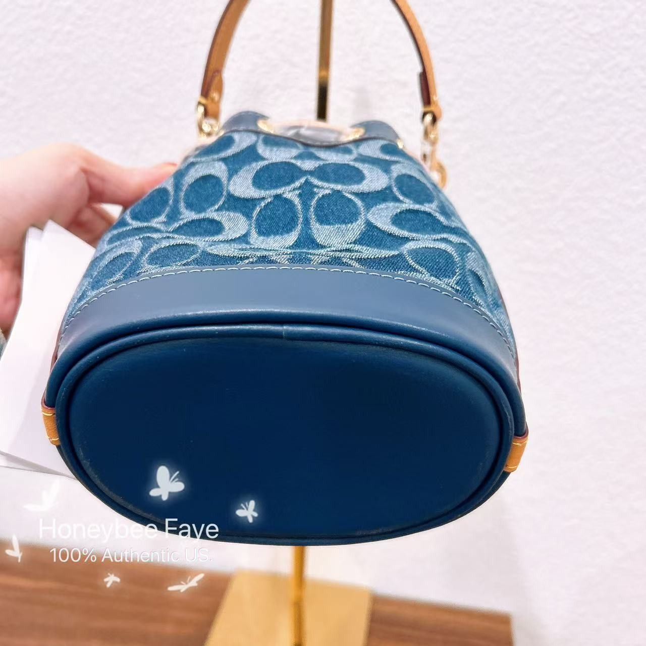 Coach Mini Bucket Bag In Signature Denim CY740 Size ONE SIZE - 8 Thumbnail