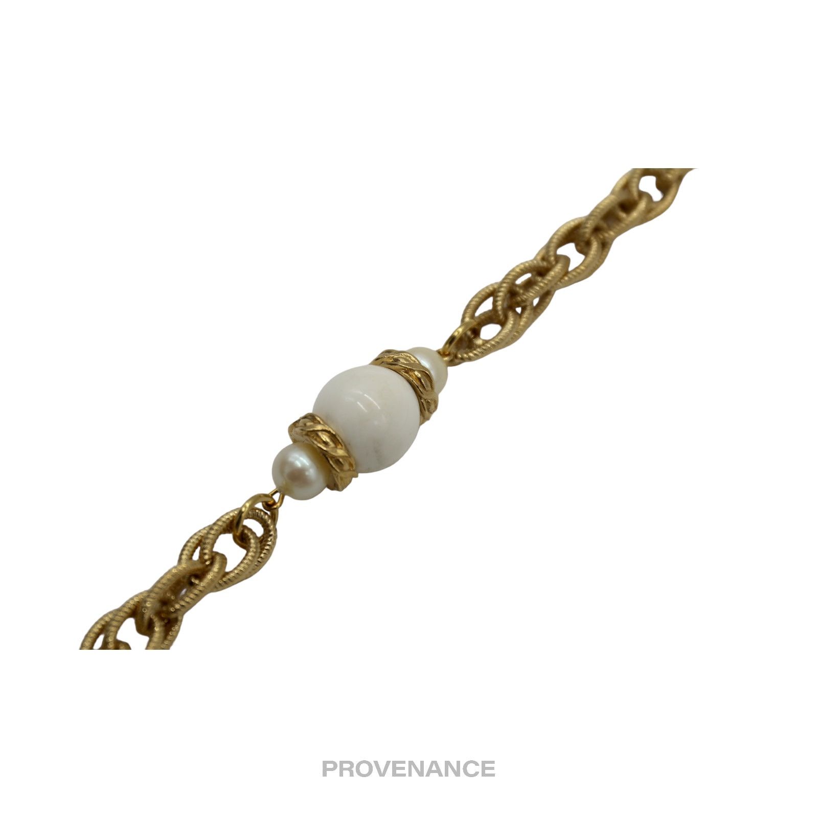 Givenchy 🔴 Givenchy Large Pearl Gold Chain Size ONE SIZE - 6 Thumbnail