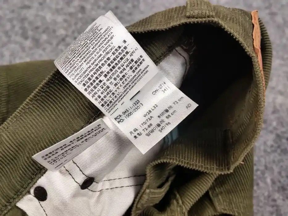 Levi's Vintage Levi’s 511 Green Corduroy Pants Olive Velvet Jeans Size US 28 / EU 44 - 9 Thumbnail