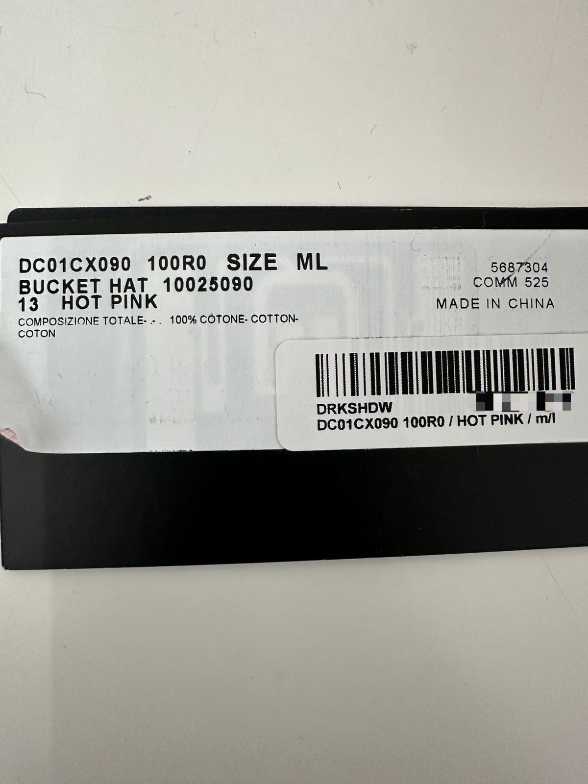 Converse × Rick Owens Drkshdw RICK OWENS BUCKET HAT Size ONE SIZE - 6 Thumbnail