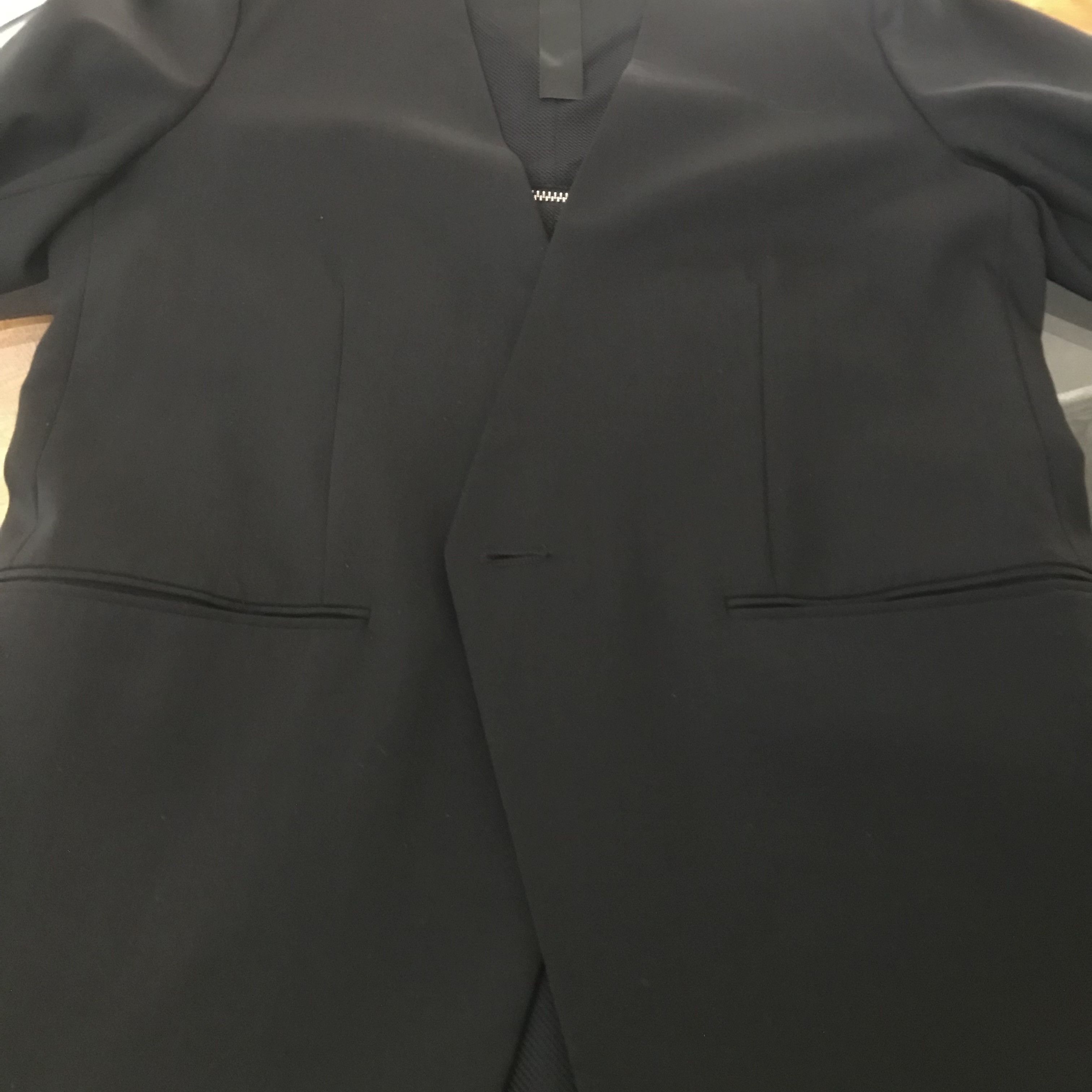 Concepts d'Odeur ODEUR Studios Zip Pocket Blazer 100% Black Wool Size 40R - 6 Thumbnail