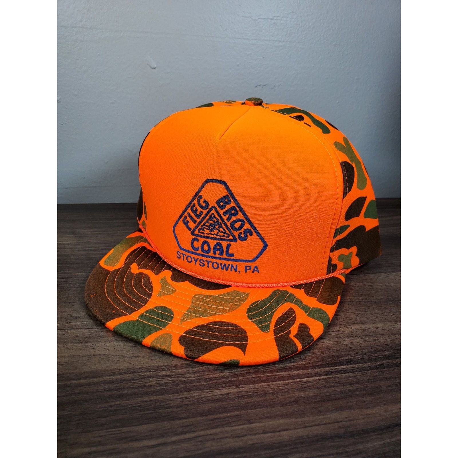 Nissan × Vintage Fieg Bros Coal Snapback Hat Blaze Orange Camouflage Cap Size ONE SIZE - 7 Thumbnail