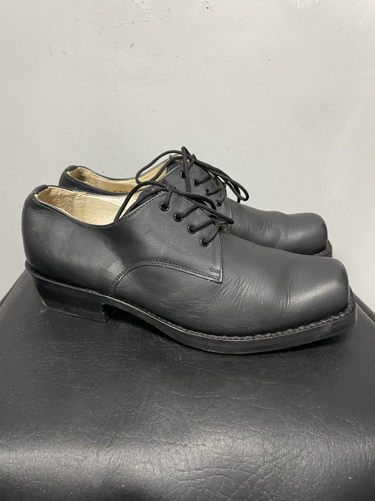 Guidi style leather western avant garde moto boots 90s