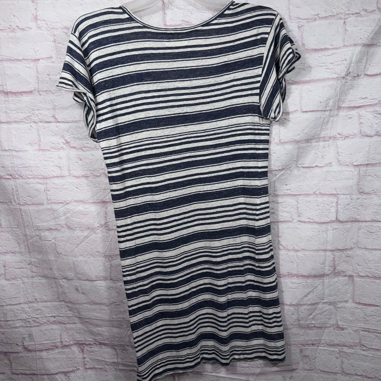 Other Velvet by Graham & Spencer Medium Striped Linen Dress Size M / US 6-8 / IT 42-44 - 8 Thumbnail