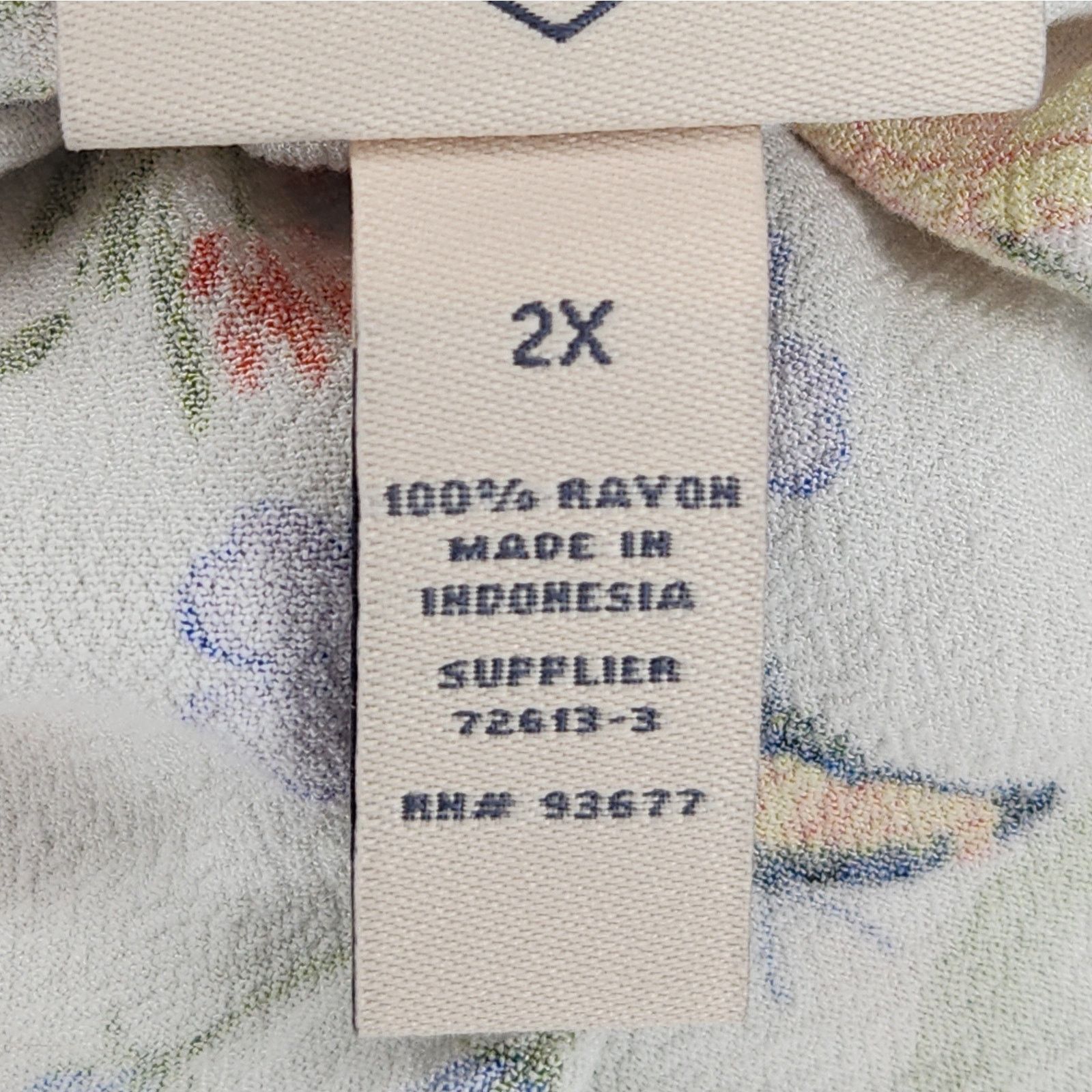 St. Johns Bay St. John’s Bay Floral Pullover Blouse | Size 2X Plus Size XXL / US 16-18 / IT 52-54 - 4 Thumbnail