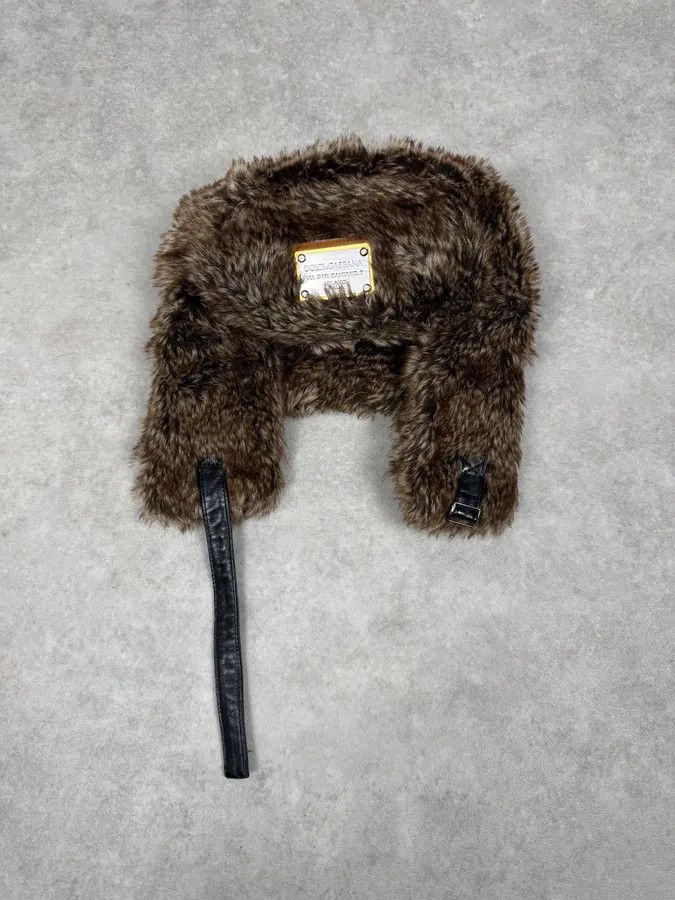 Dolce & Gabbana 2000s Dolce & Gabbana Fur Chapka Hat Size ONE SIZE - 8 Thumbnail