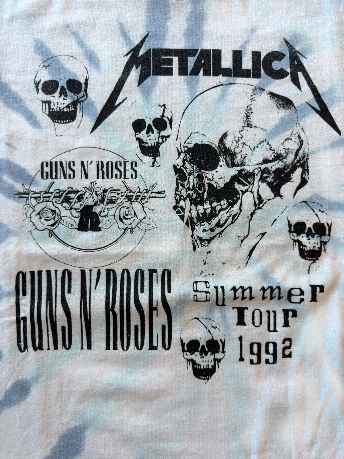 Metallica *RARE* VINTAGE 1992 90s METALLICA X GUNS N ROSES TOUR TEE Size US XXL / EU 58 / 5 - 2 Thumbnail