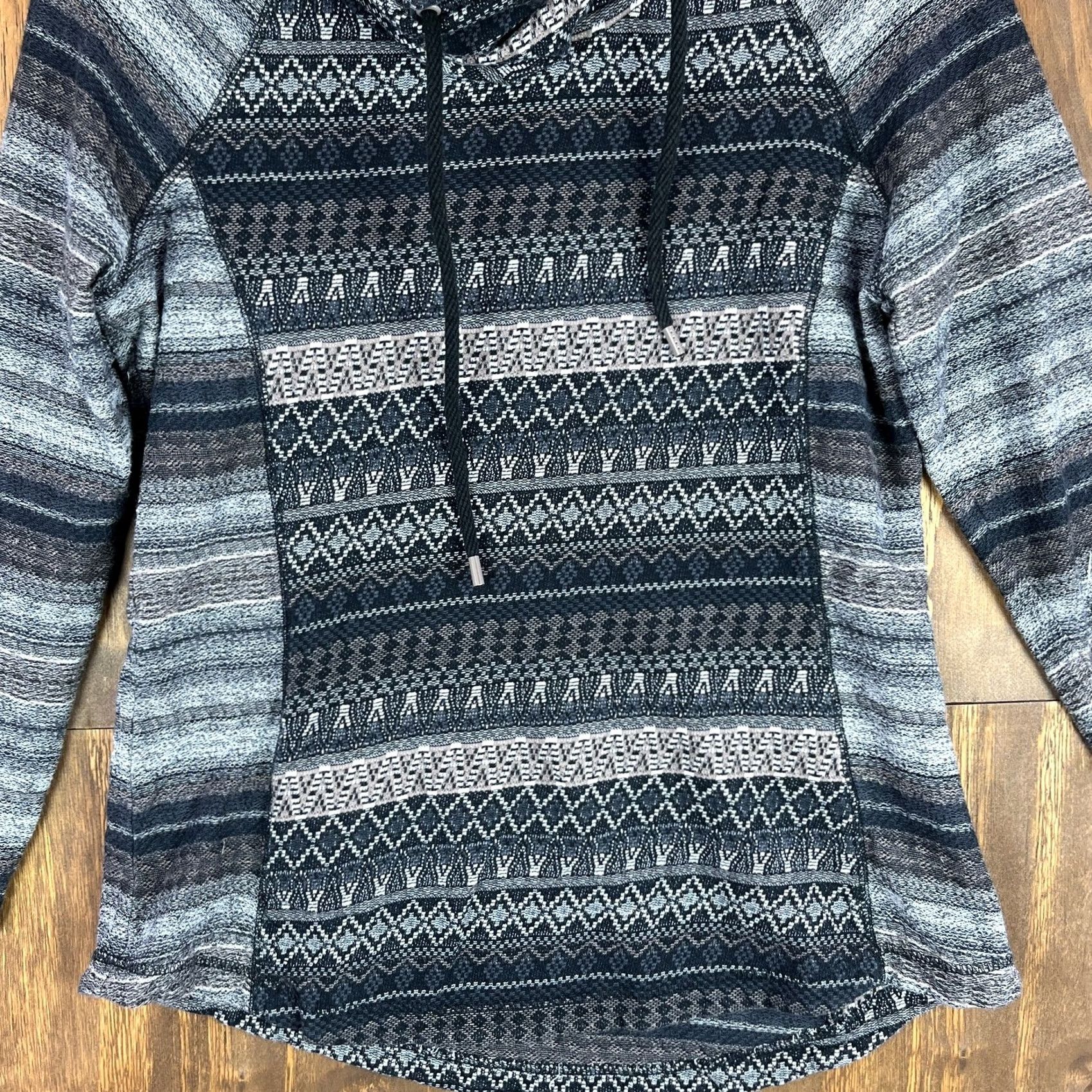 Vintage Woolrich Womens Sweater Gray Tribal Cowl Neck Pullover Medium Size M / US 6-8 / IT 42-44 - 4 Thumbnail