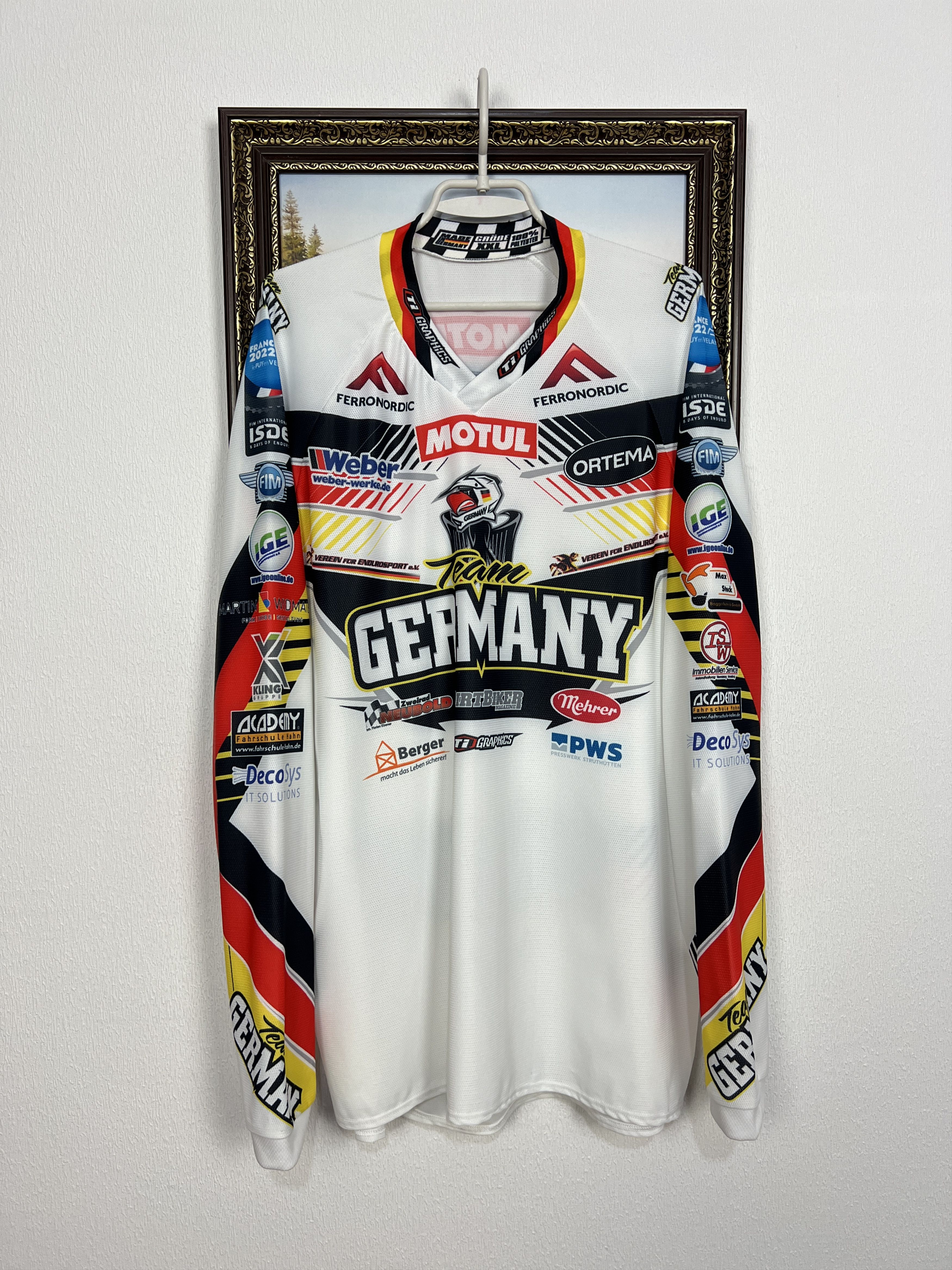 Vintage Germany Motocross Racing NASCAR Jersey Long Sleeve Shirt Size US XXL / EU 58 / 5 - 1 Thumbnail