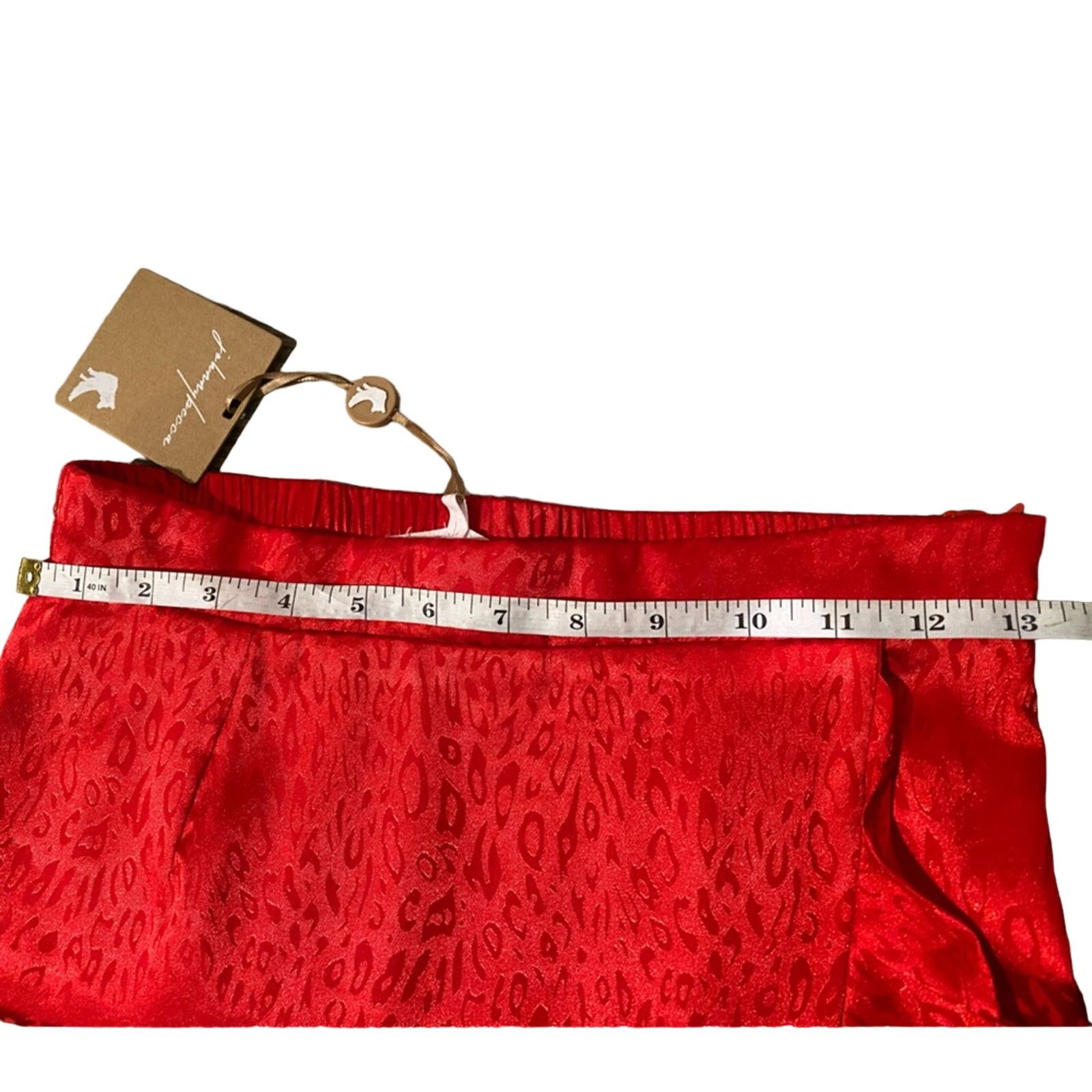 Other Johnny Becca Leopard Embossed Ruffle Midi Skirt Red S Size 25" / US 0 / IT 36 - 7 Thumbnail