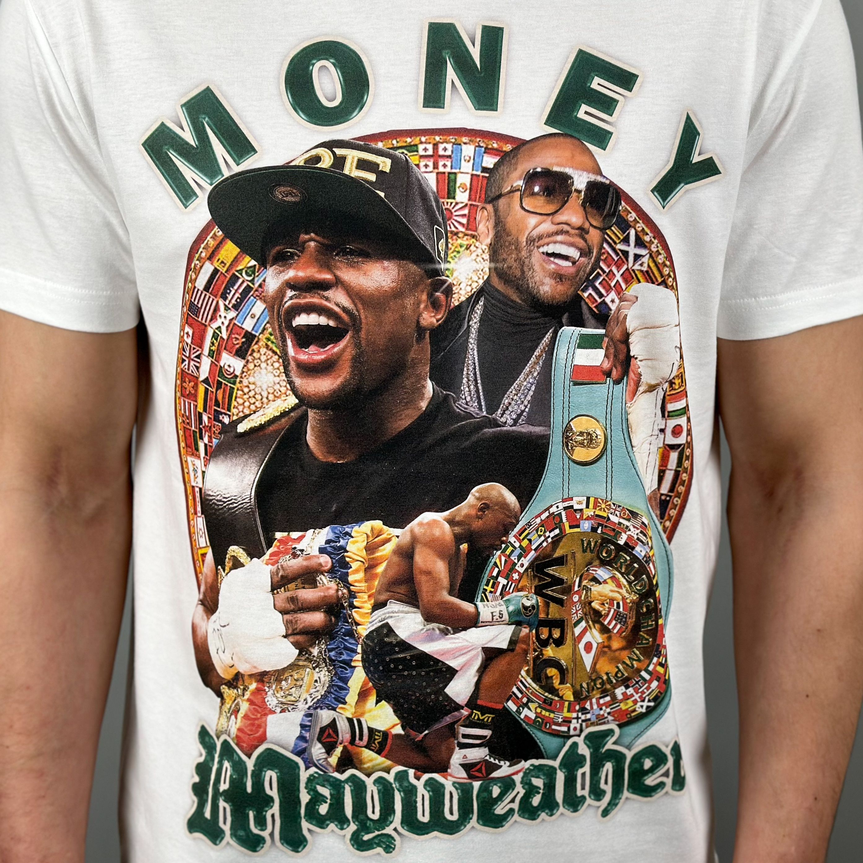 Vintage Floyd Mayweather The Money Team Boxing Rap Tee T-Shirt Size US XL / EU 56 / 4 - 2 Thumbnail