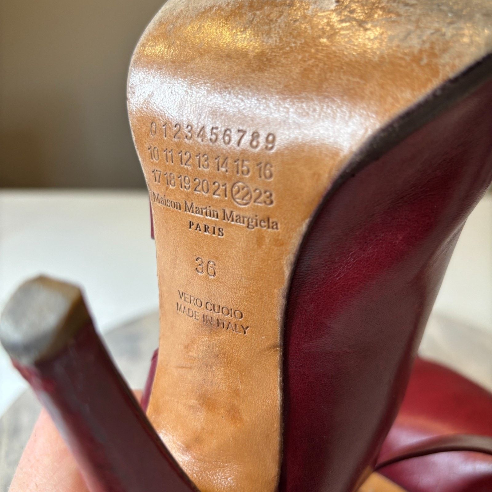 Maison Margiela Maison Margiela Peep Toe Heels Red Ankle Cuff EU 36 US 6 Size US 6 / IT 36 - 8 Thumbnail