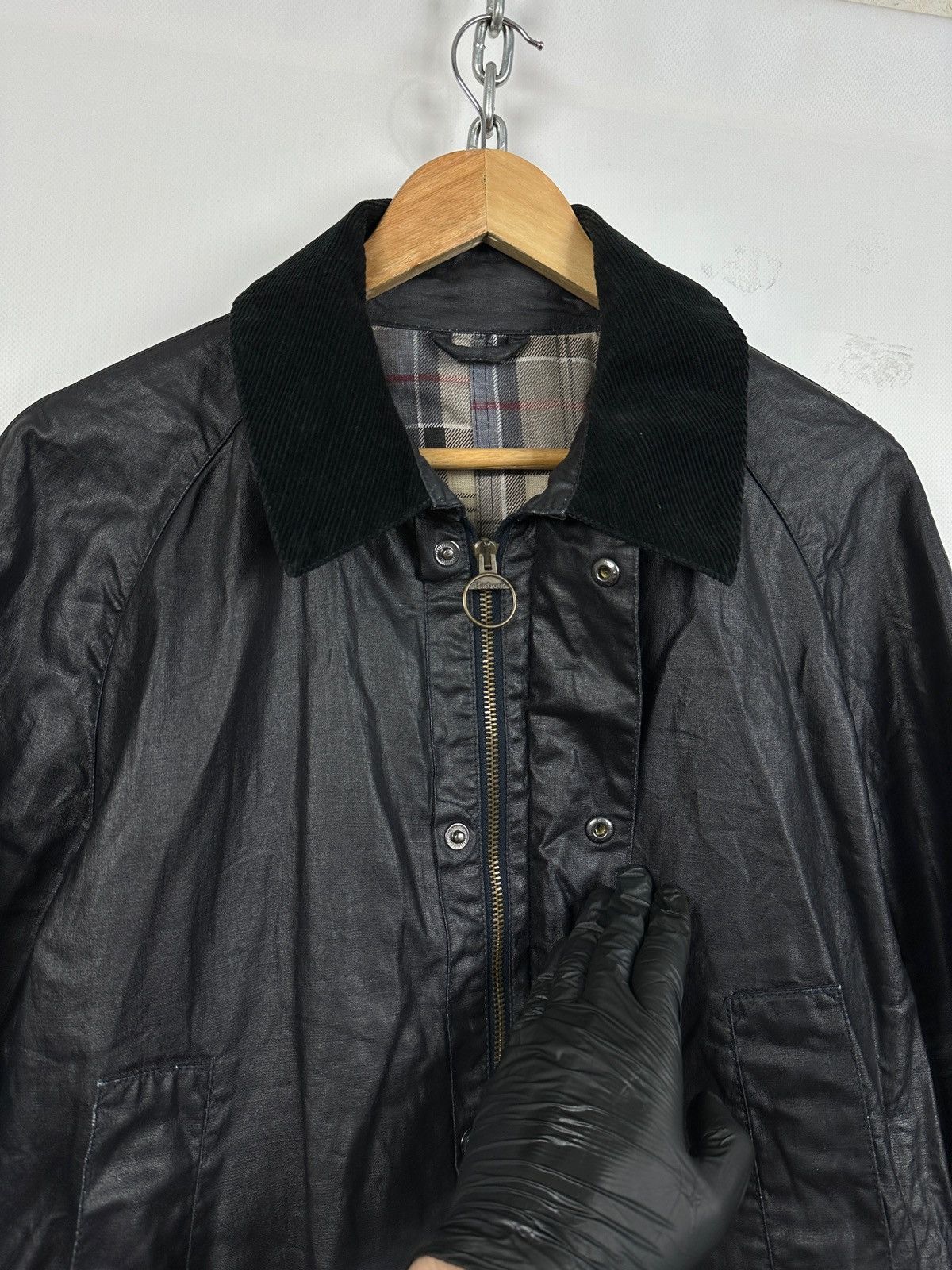 Barbour Barbour Black Keats Linen/Polyurethane Coated Jacket Size US L / EU 52-54 / 3 - 19 Thumbnail