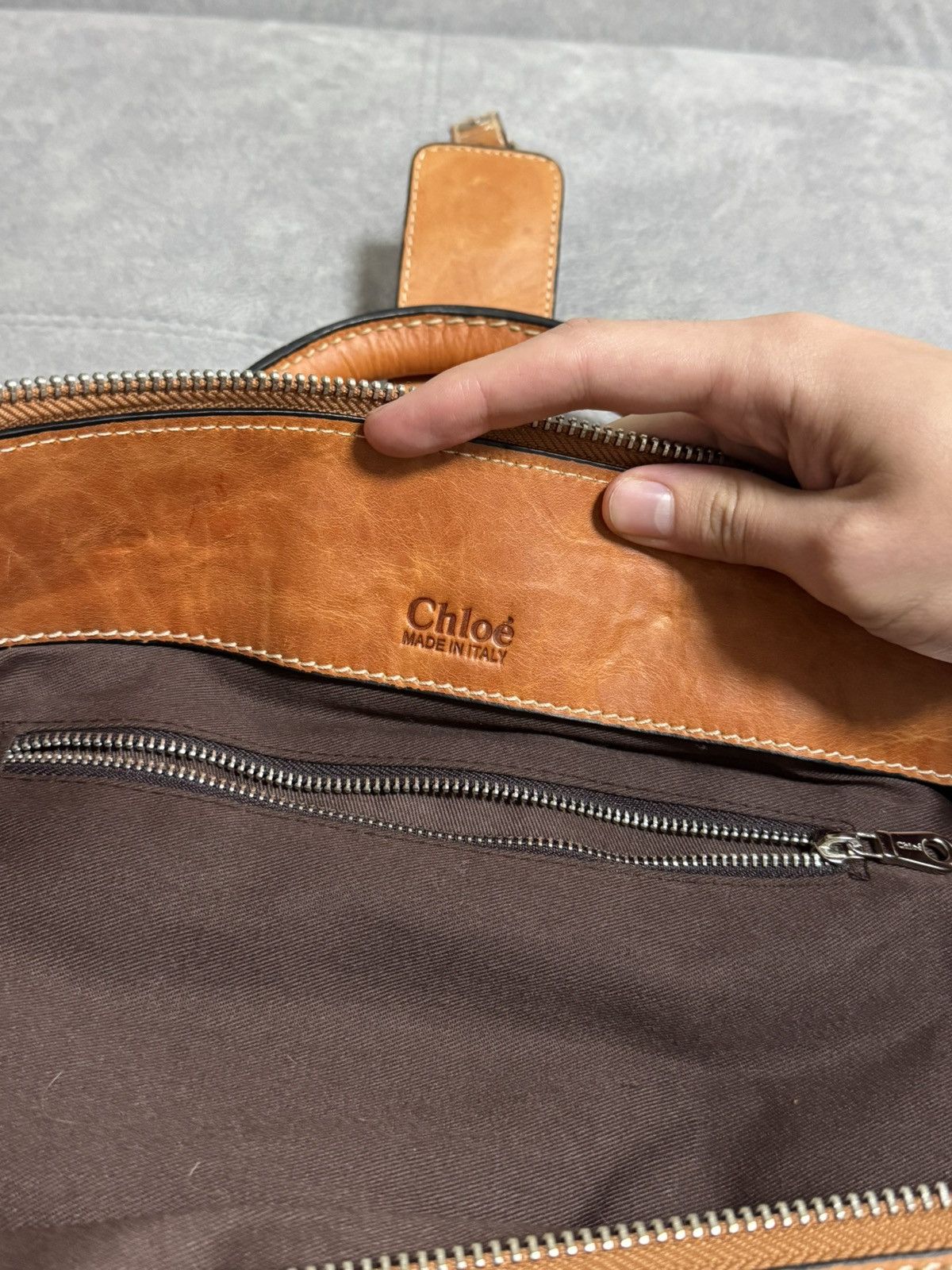 Chloe Chloé Large Edith Satchel Travel Leather Bag Brown Woman’s Size ONE SIZE - 17 Thumbnail