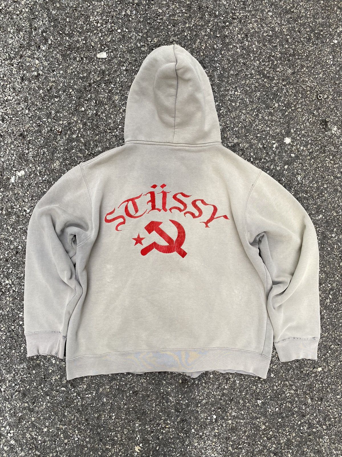 Cccp × Streetwear × Stussy rare beautiful sunfaded stussy