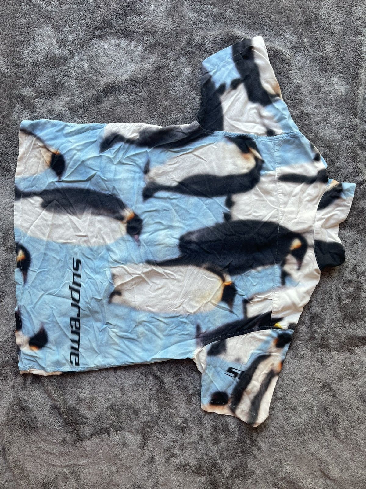 Supreme Supreme Penguins Rayon Shirt Blue Size US M / EU 48-50 / 2 - 4 Thumbnail