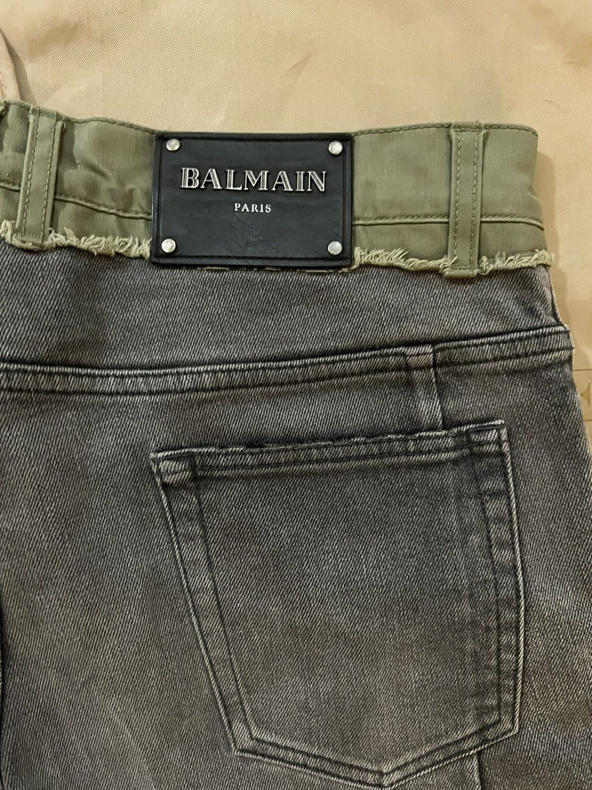 Balmain Balmain grey/green jeans size 33 Size US 33 - 5 Thumbnail