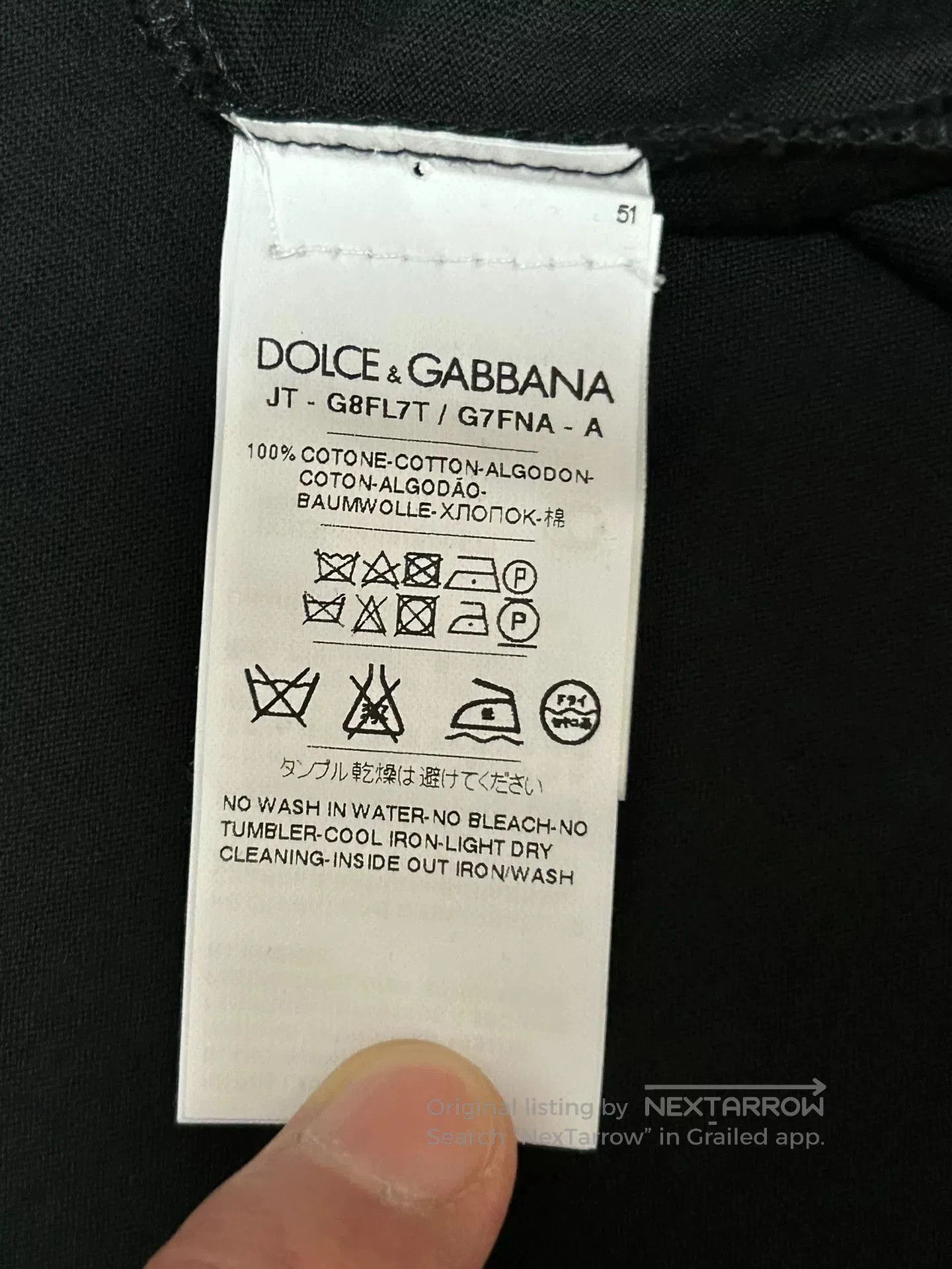 Dolce & Gabbana Dolce Gabbana Embroidered Short Sleeve T-Shirt. Size US L / EU 52-54 / 3 - 7 Thumbnail