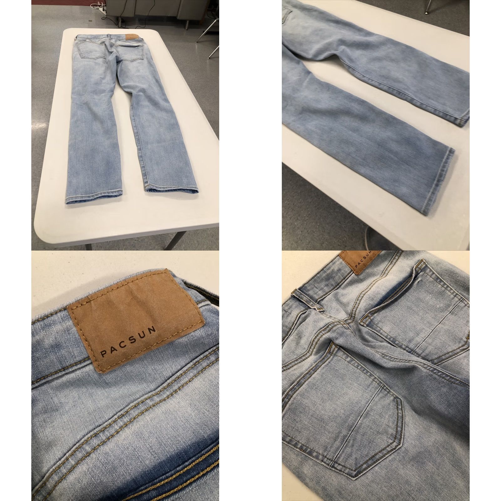 Pacsun PacSun Men’s Slim Taper Jeans Size 30 X27 Distressed Denim Wash PacSun Jeans Slim Tapered Jean Blue 5-Pocket Mens Regular Waist Rise Mid 10-12 in Size US 31 - 8 Thumbnail