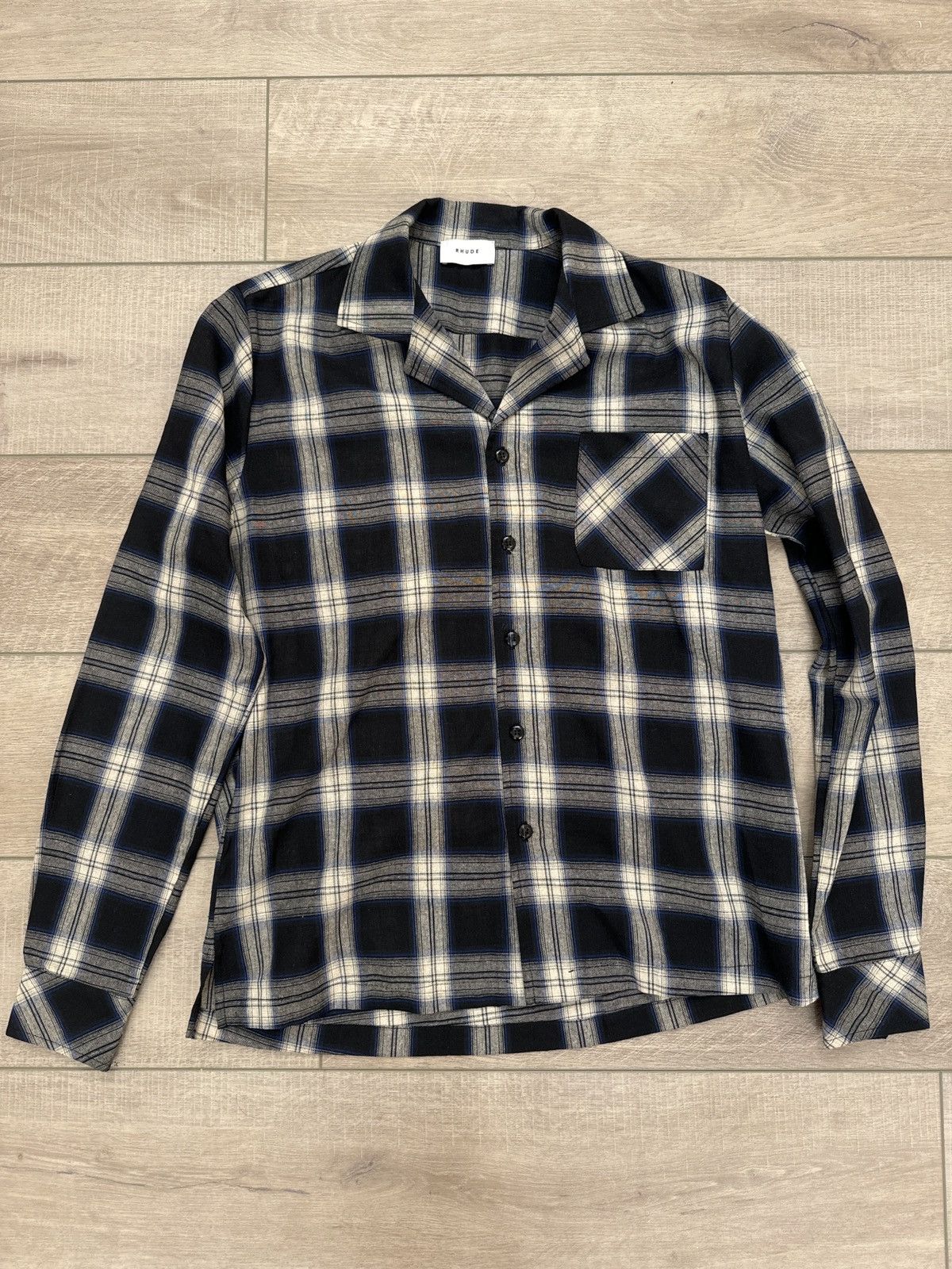 Rhude Rhude Plaid Flannel Long Sleeve Shirt - Size S Size US S / EU 44-46 / 1 - 1 Thumbnail