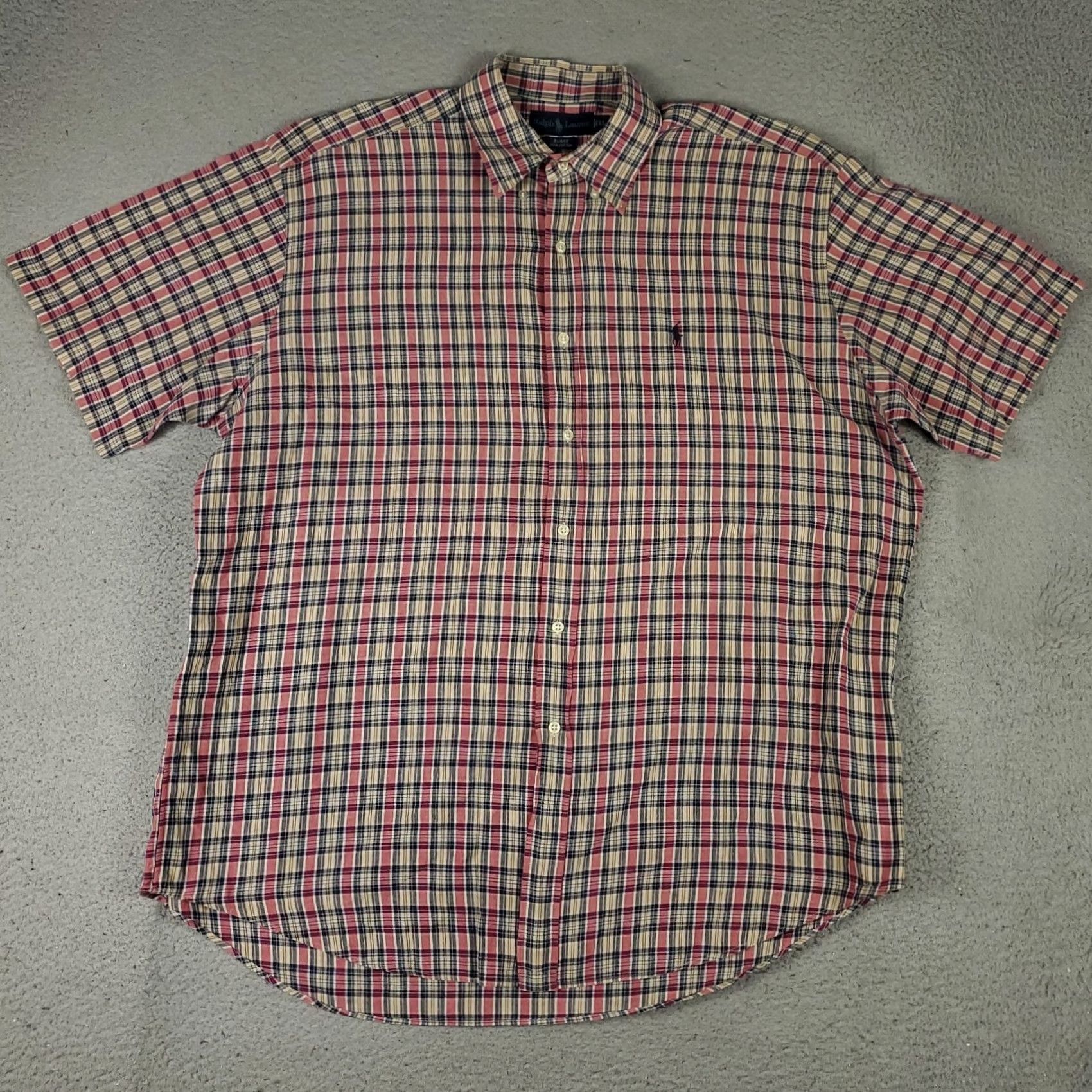 Ralph Lauren Ralph Lauren Shirt Mens XL Plaid Button Up Short Sleeve Blue Red Classic Preppy Casual Button-Down Collar Men’s Polo Shirt Size US XL / EU 56 / 4 - 3 Thumbnail