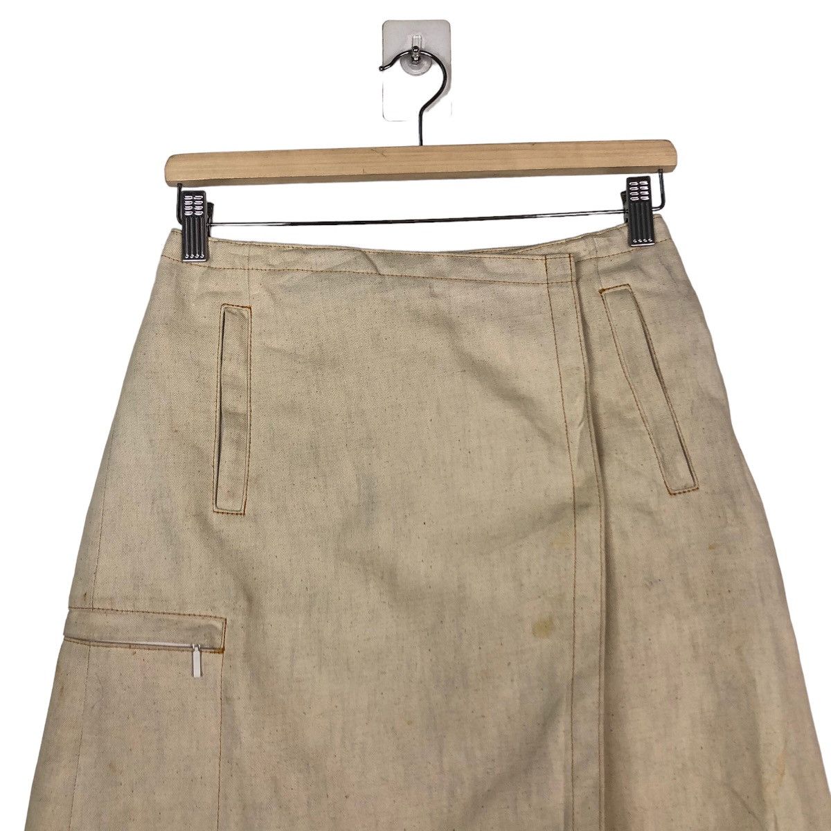 Burberry Vintage Burberrys London Blue Label Skirt Chore Duck Canvas Size 28" / US 6 / IT 42 - 3 Thumbnail