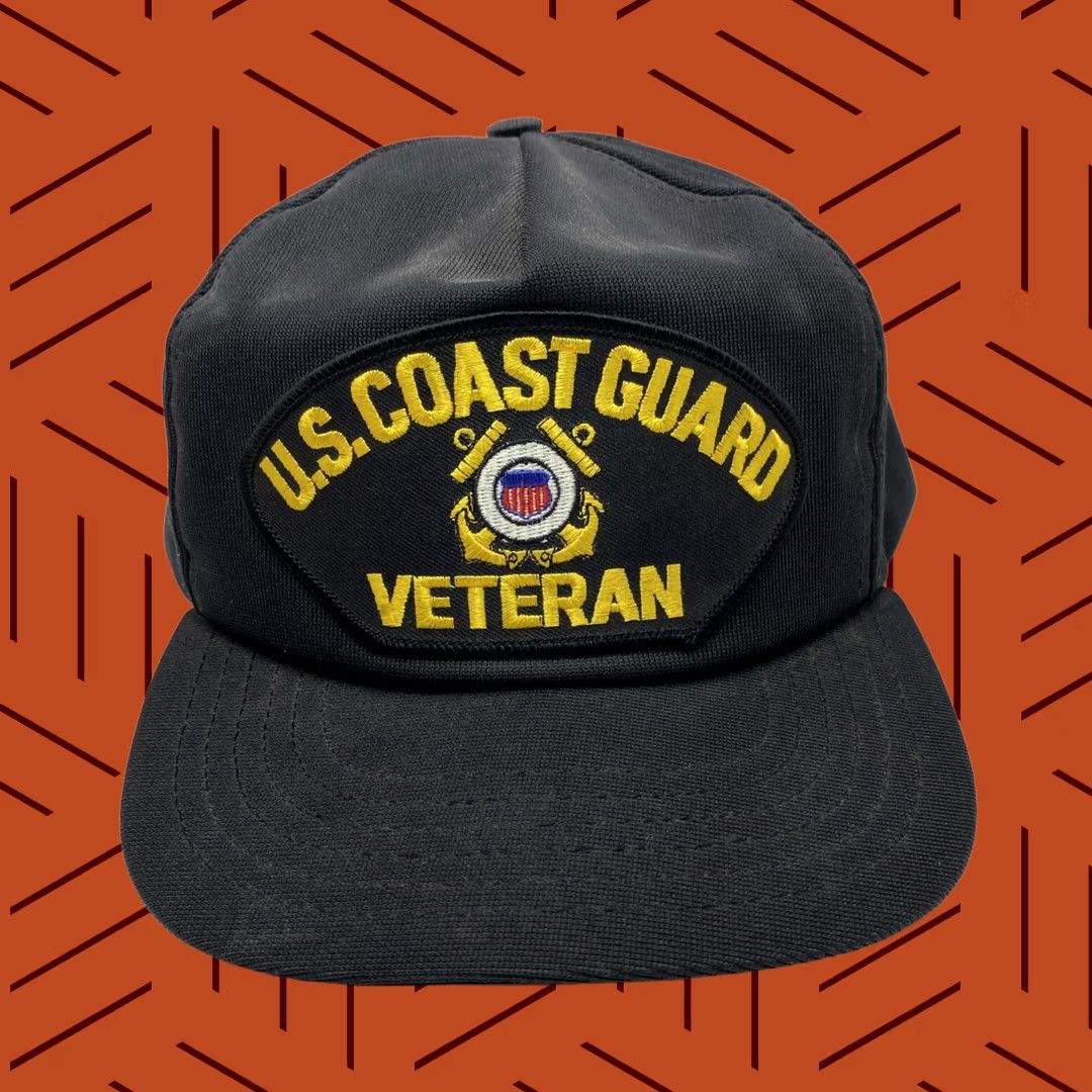 Vintage VINTAGE U.S. COAST GUARD CAP HAT BLACK TRUCKER SNAPBACK USA MADE ADJUSTABLE MENS Size ONE SIZE - 1 Thumbnail
