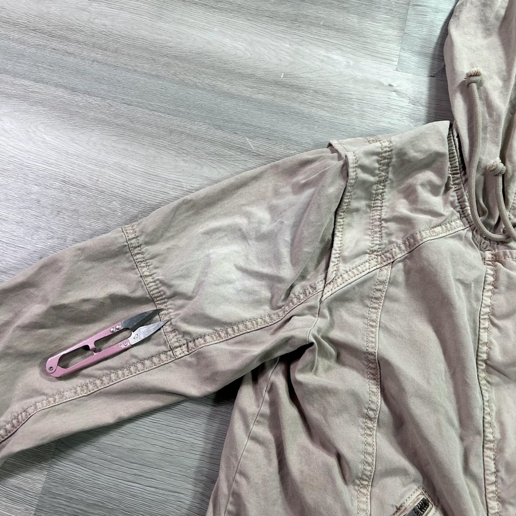 American Eagle Outfitters American Eagle AE-177 Jacket Womens Small Beige Hooded Field Utility Liner Size S / US 4 / IT 40 - 7 Thumbnail