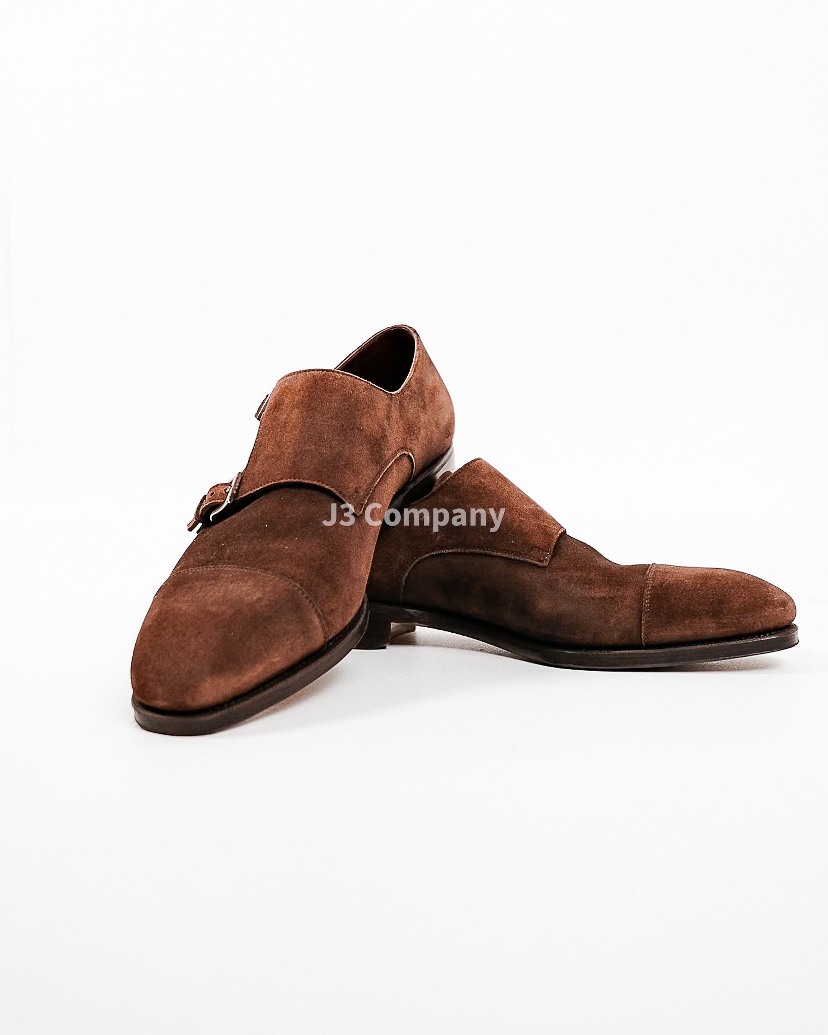 Carmina Carmina Double Monk Strap Shoes Suede Brown Size US 11 / EU 44 - 1 Thumbnail